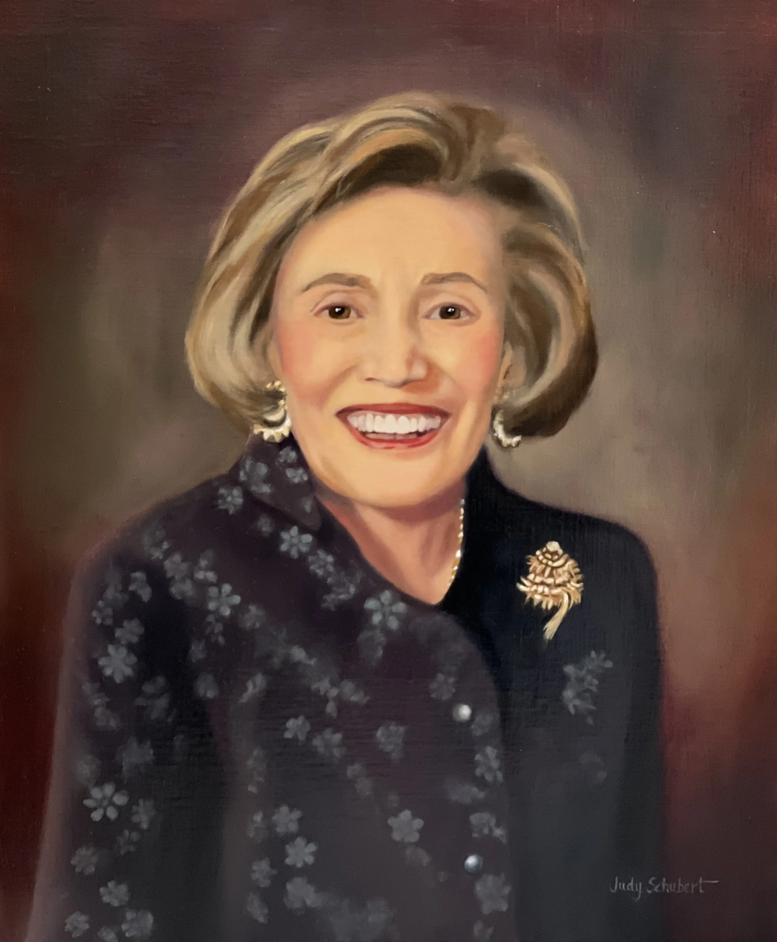 Portrait of Margery Bendetson, 24x20, commissioned for the corporate offices of Cabot House Furniture & Design, a multigenerational family-owned retailer with showrooms in MA, ME, RI & FL.