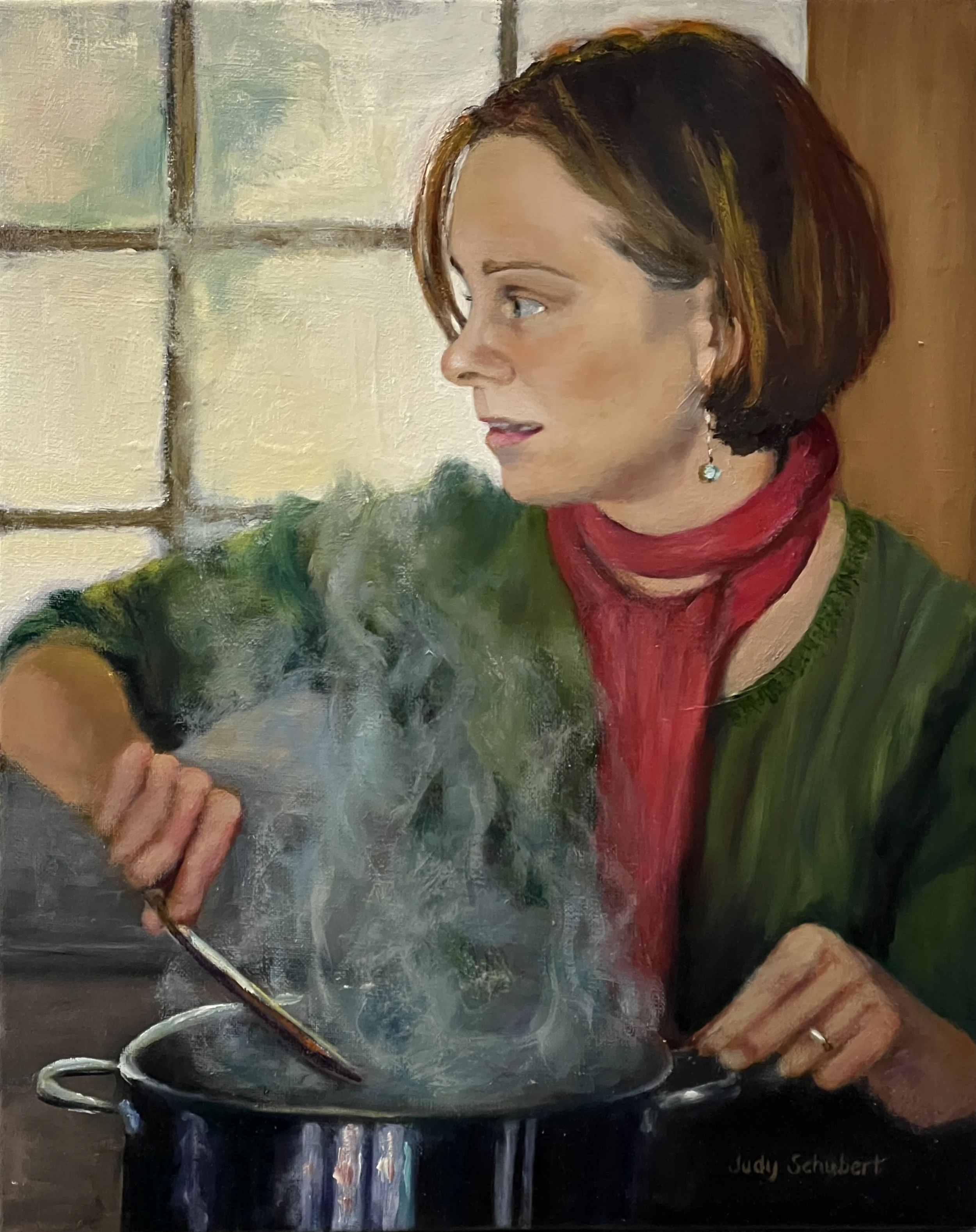 Rachel at the Helm 20x16 Private Collection
