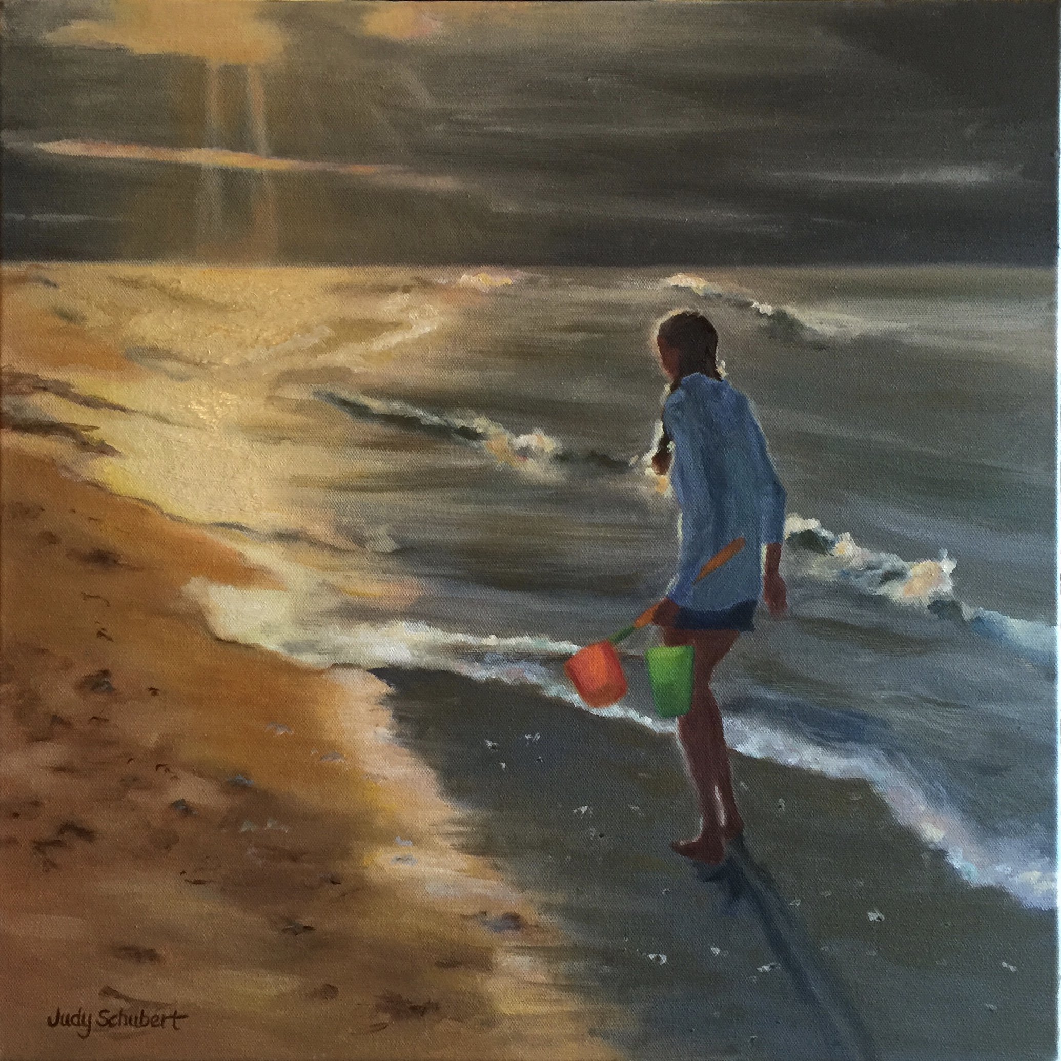 Shelling at Sunrise 20x20 Sold