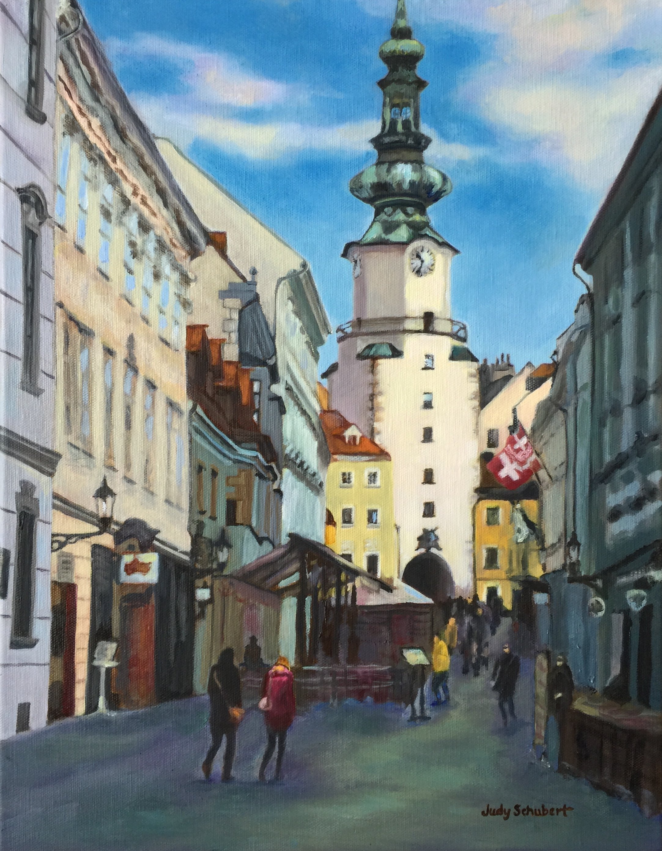 Stroll to Michaels Gate in Bratislava 18x14 Sold