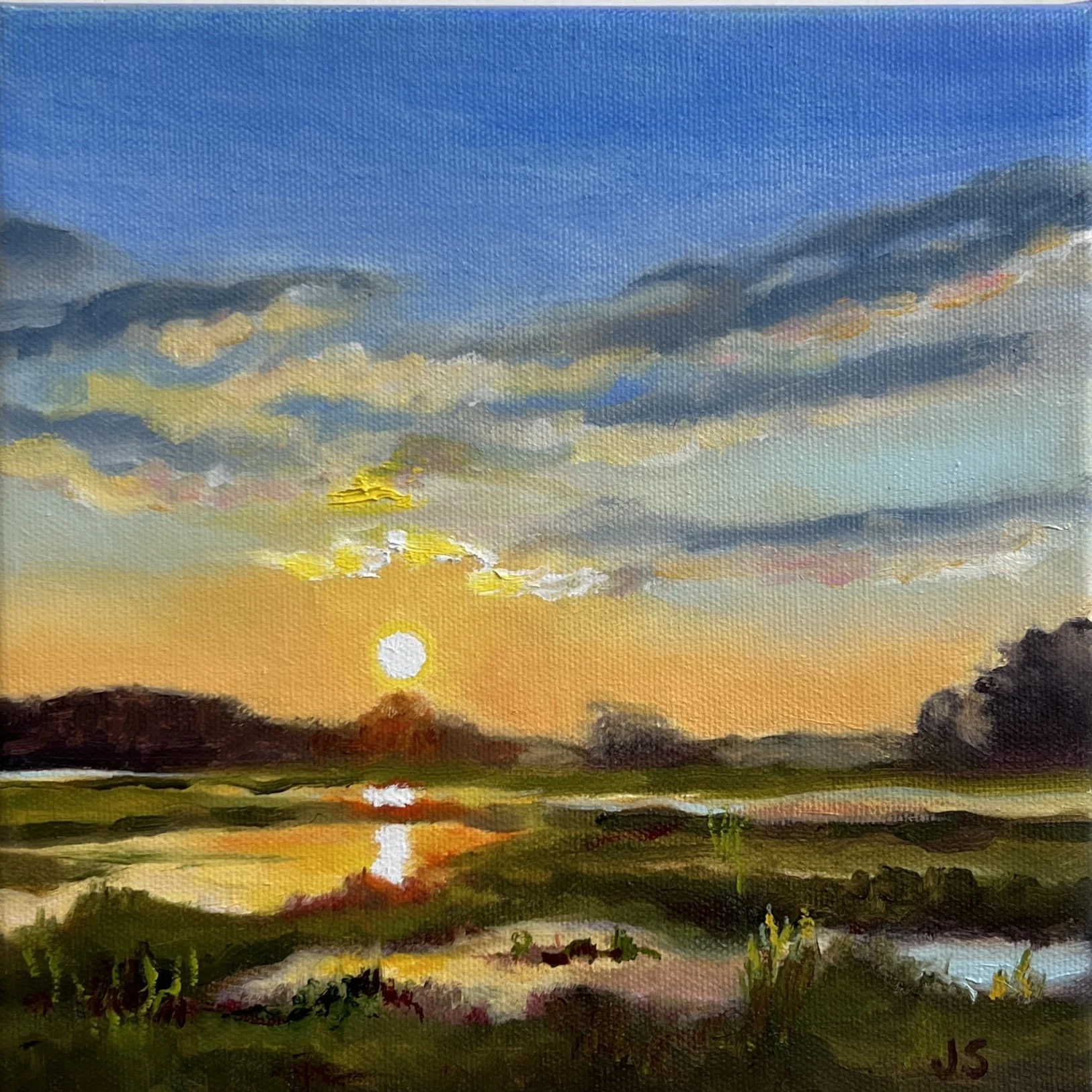 Rye Sunset Study 8x8 $350