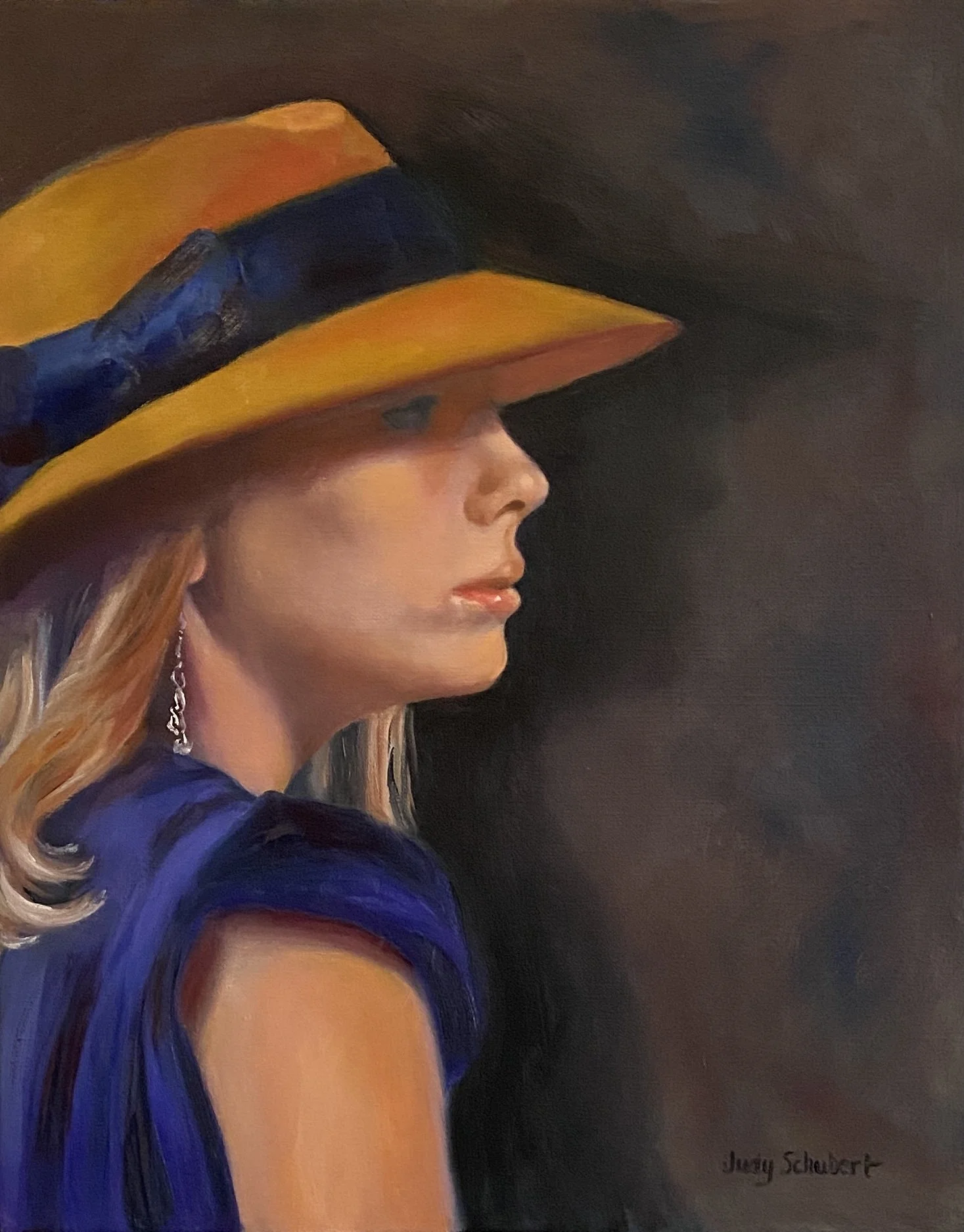 Girl with the Golden Chapeau 20x16 $1,800
