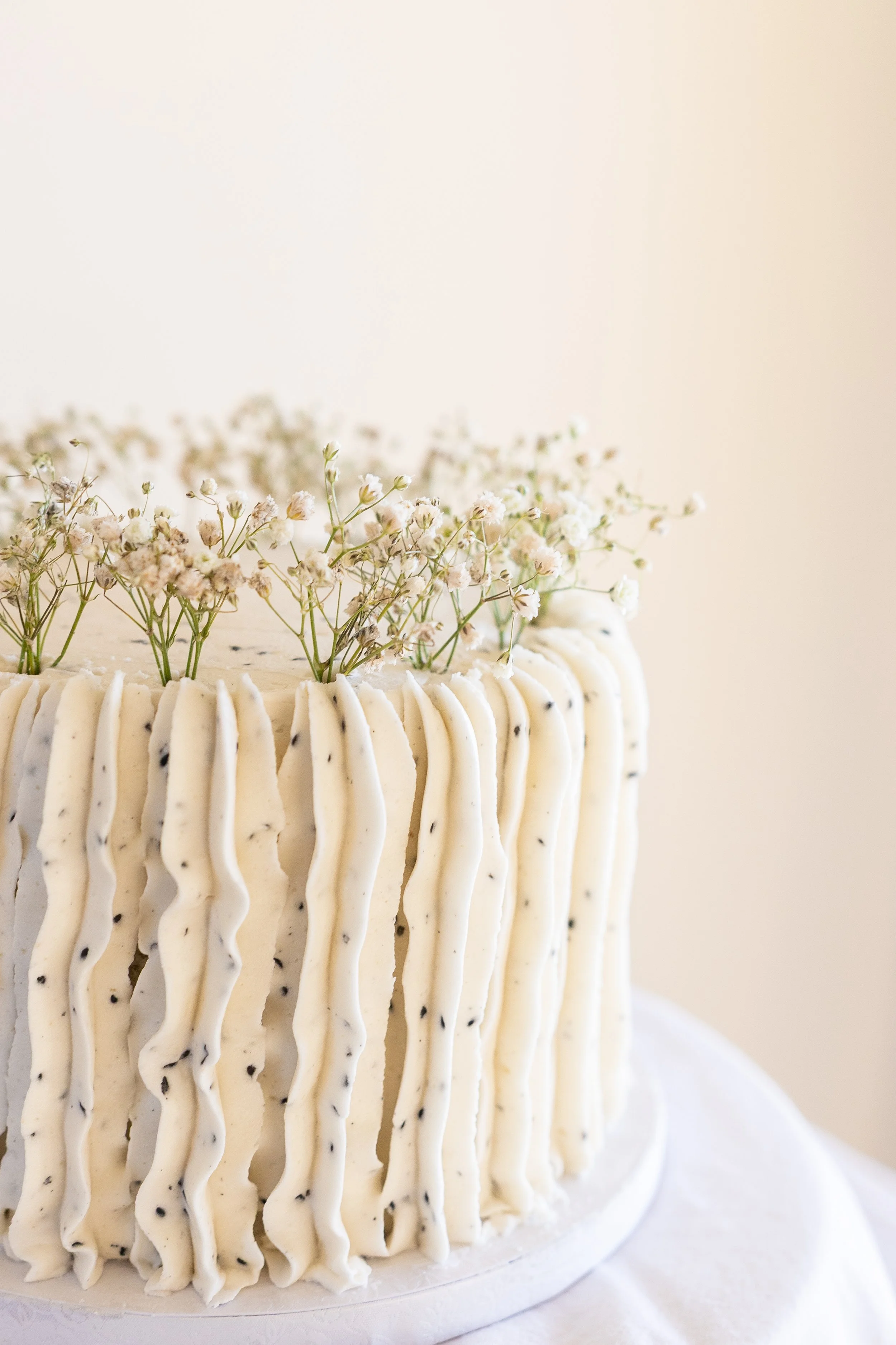 Custom floral celebration cake, Palm Springs bakery