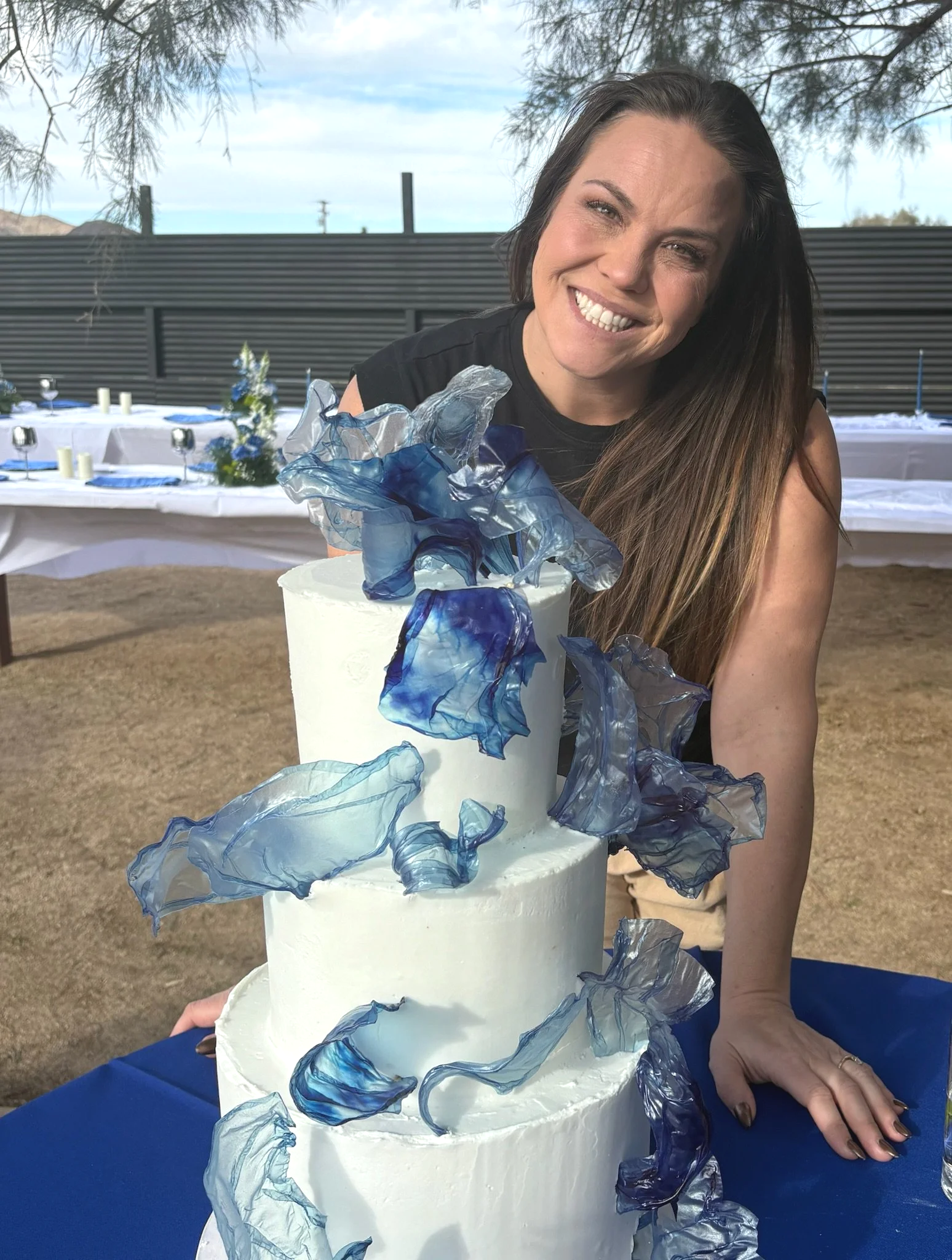 Custom Tiered Wedding Cake Joshua Tree