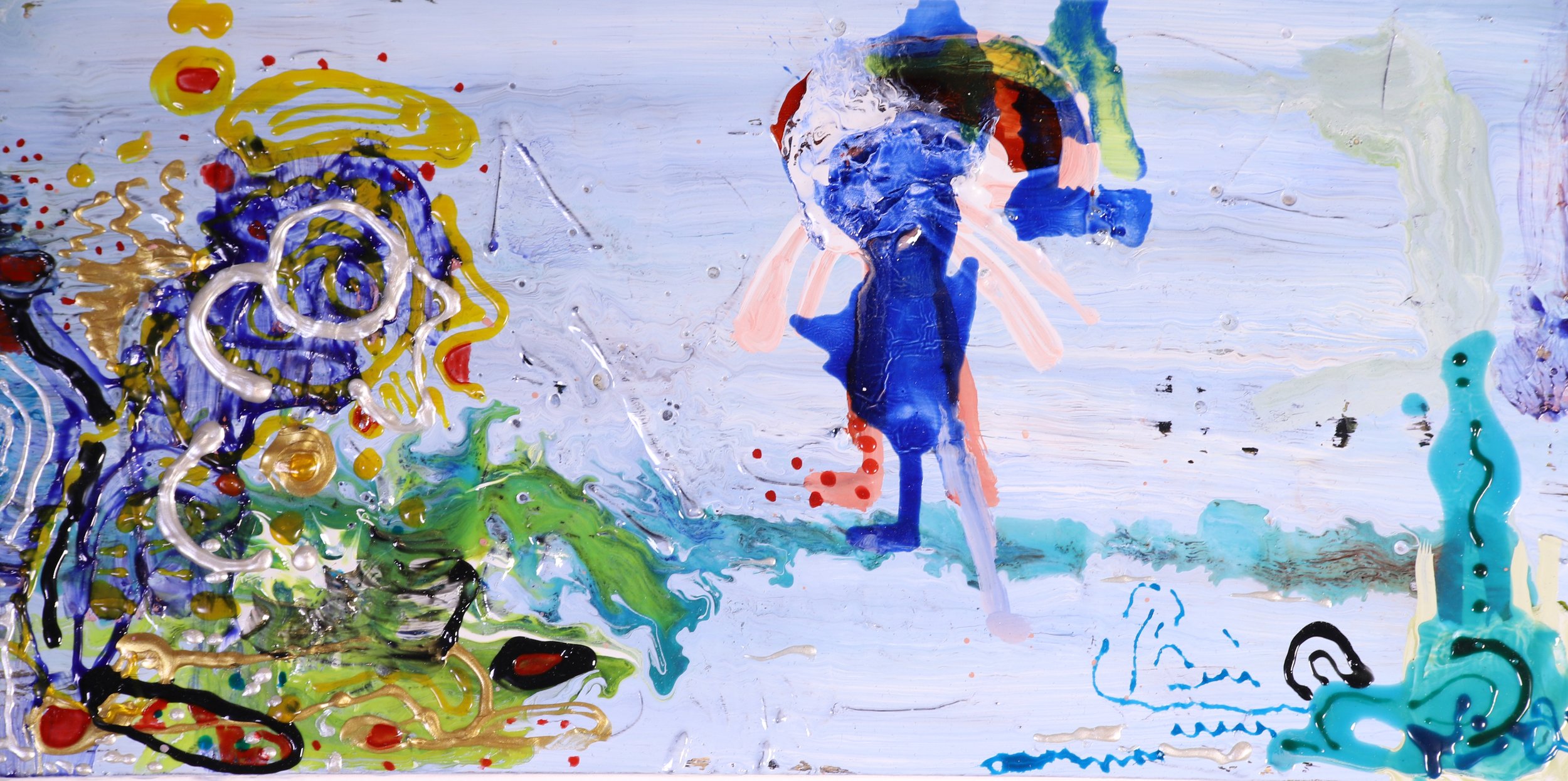 'Running and Tethered'
Vitrail on wood
Vincent De Giulio, 2018