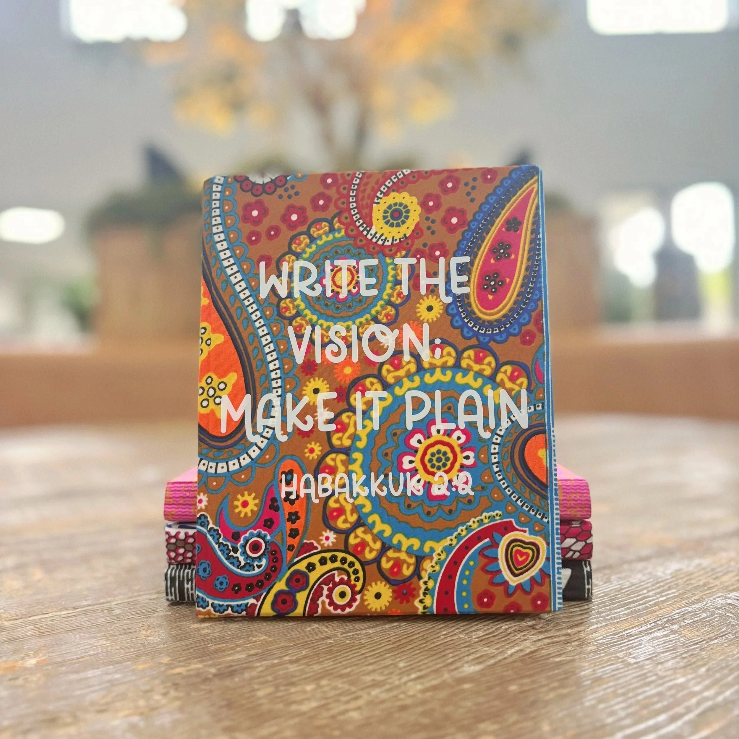 Personalized Wax Print Wrapped Journal