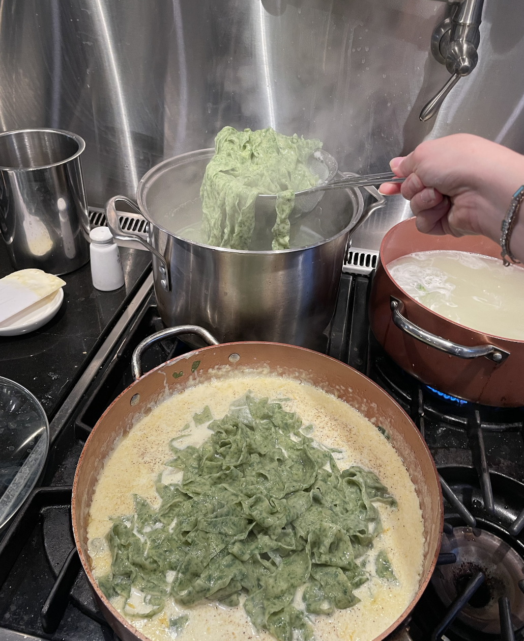 Fresh Spinach Pasta Limone