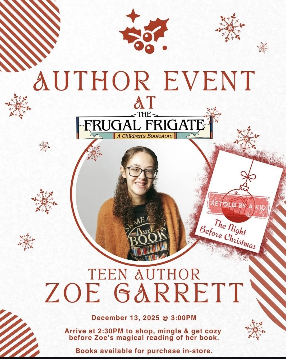 1st in store book reading/signing Event!