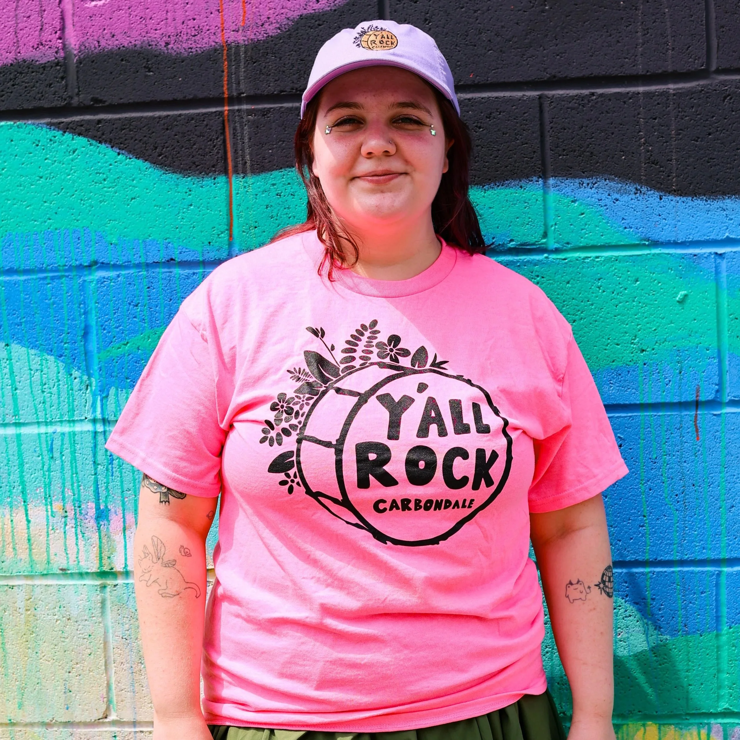 Pink Drum Logo T Shirt