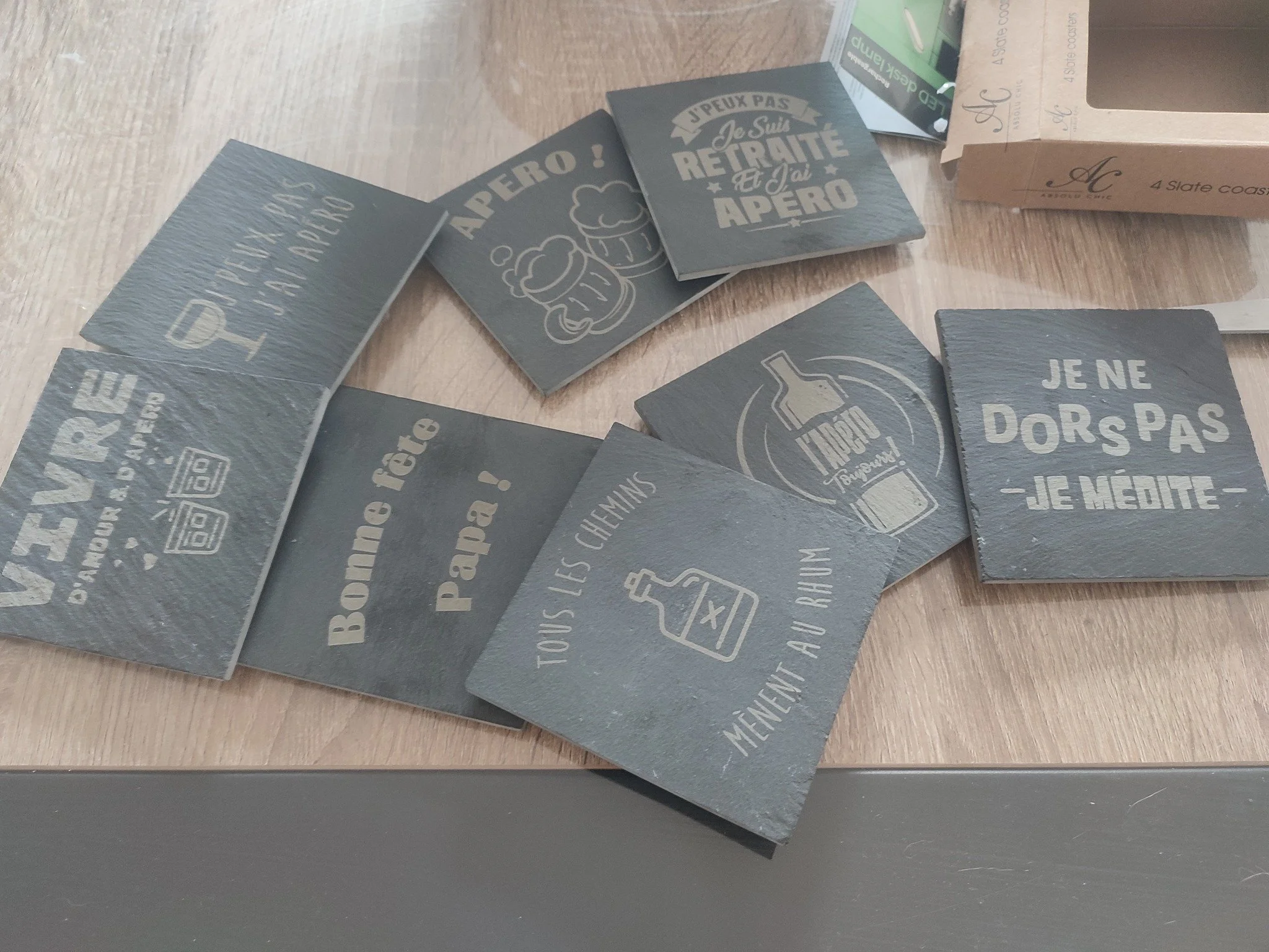 Dessous de verre ardoise