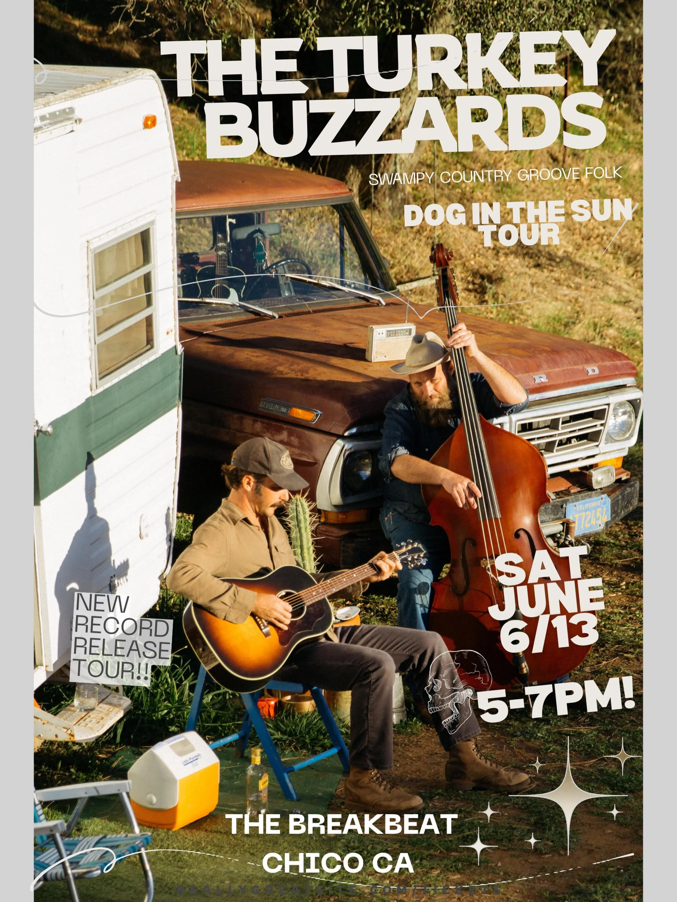 Saturday afternoon we kick off our &ldquo;Sun Sets&rdquo; from 5-7pm You don&rsquo;t want to miss @theturkeybuzzards on their Dog In The Sun album release tour!  #Sunsets #doginthesun tickets at $15 at the door or through the link in bio!