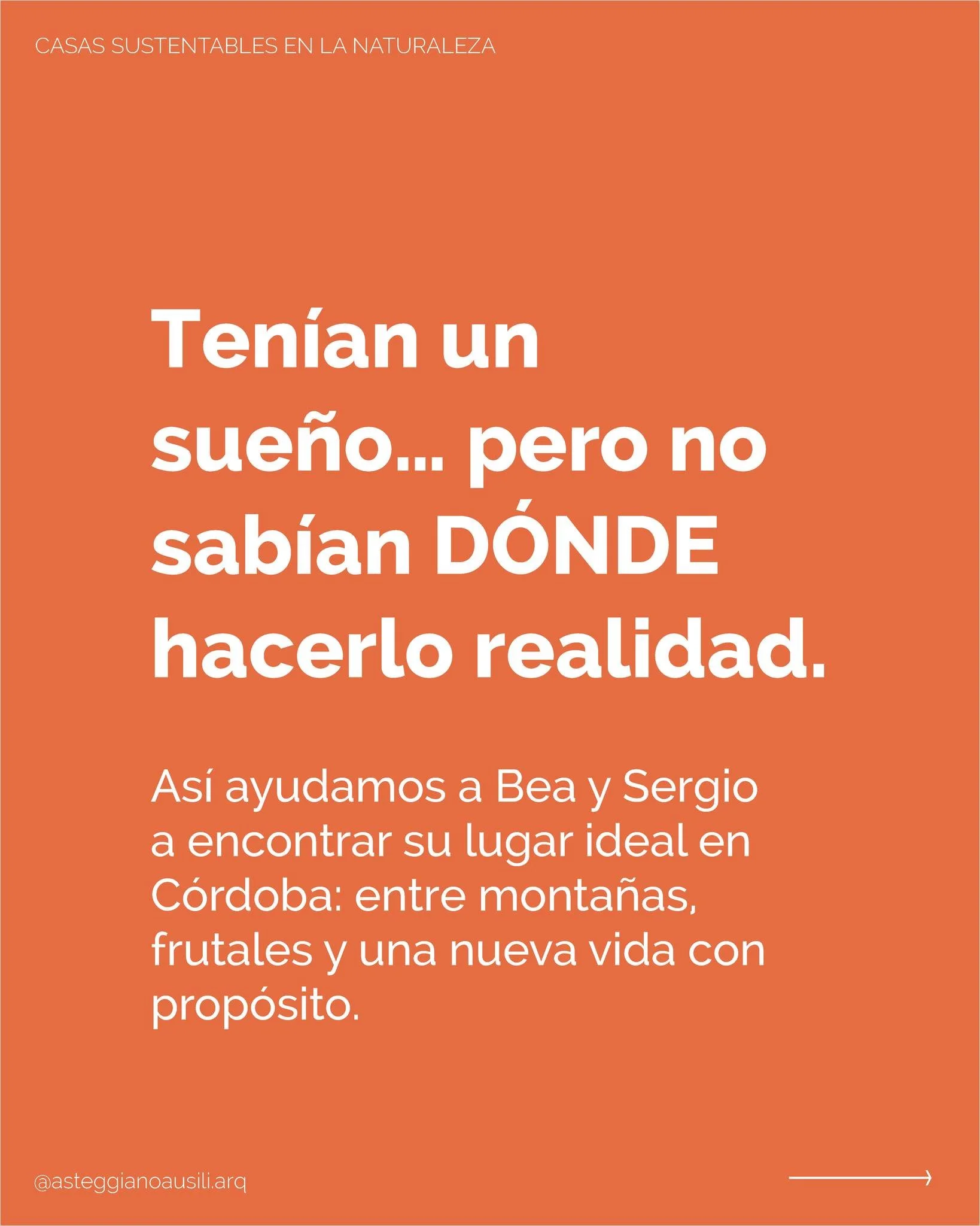 👉 &iquest;Quer&eacute;s claridad y un plan concreto para encontrar tu lugar en el mundo? Esto es para vos.

✨ Bea y Sergio so&ntilde;aban con una vida entre monta&ntilde;as, frutales y calma.
Pero no sab&iacute;an por d&oacute;nde empezar.

🔎 En so