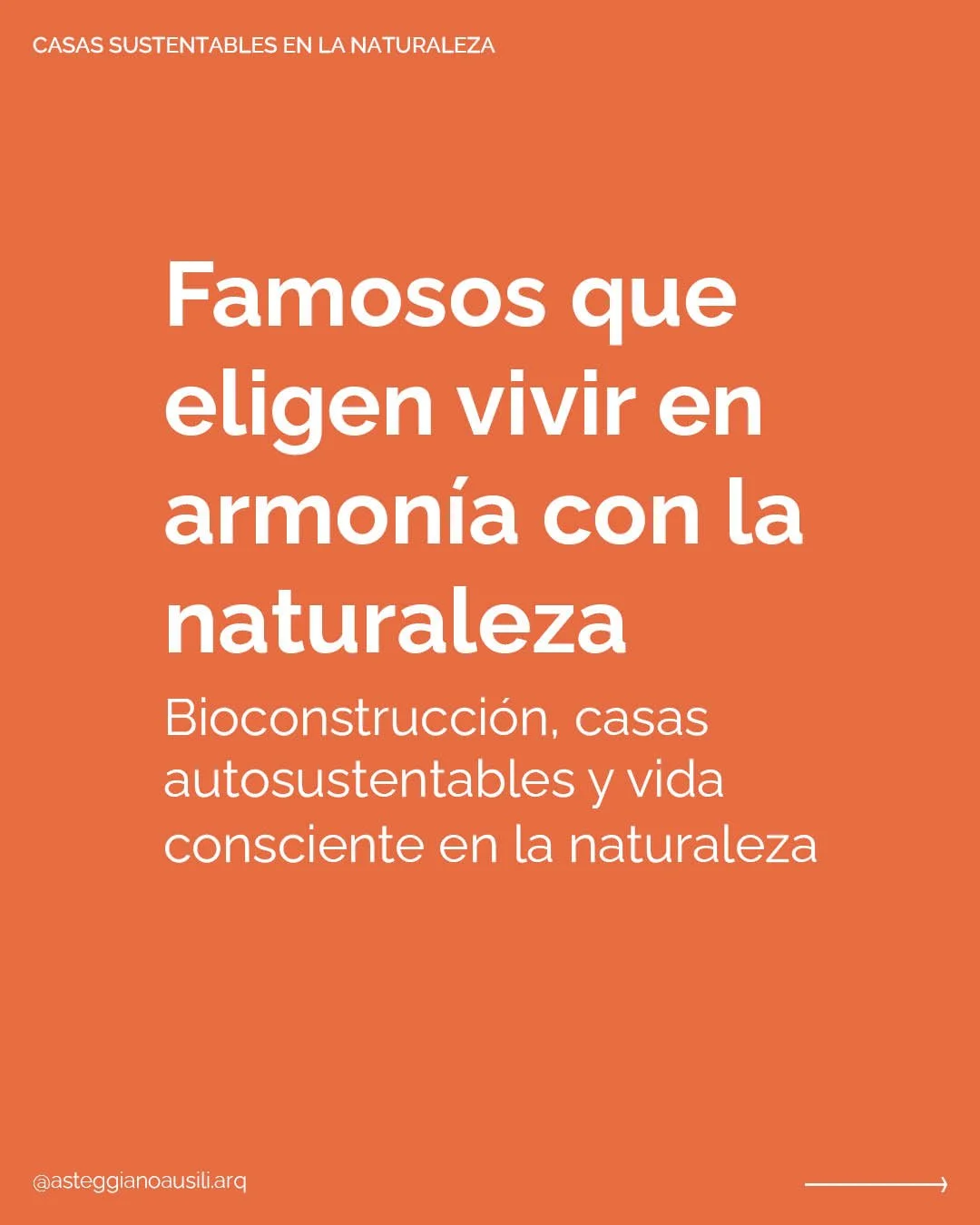 🌱 Cada vez m&aacute;s personas, iincluidos algunos de los m&aacute;s conocidos, est&aacute;n eligiendo formas de habitar que respetan el entorno.

Desde bioconstrucciones con barro hasta casas autosustentables, estas casas reflejan una nueva manera 