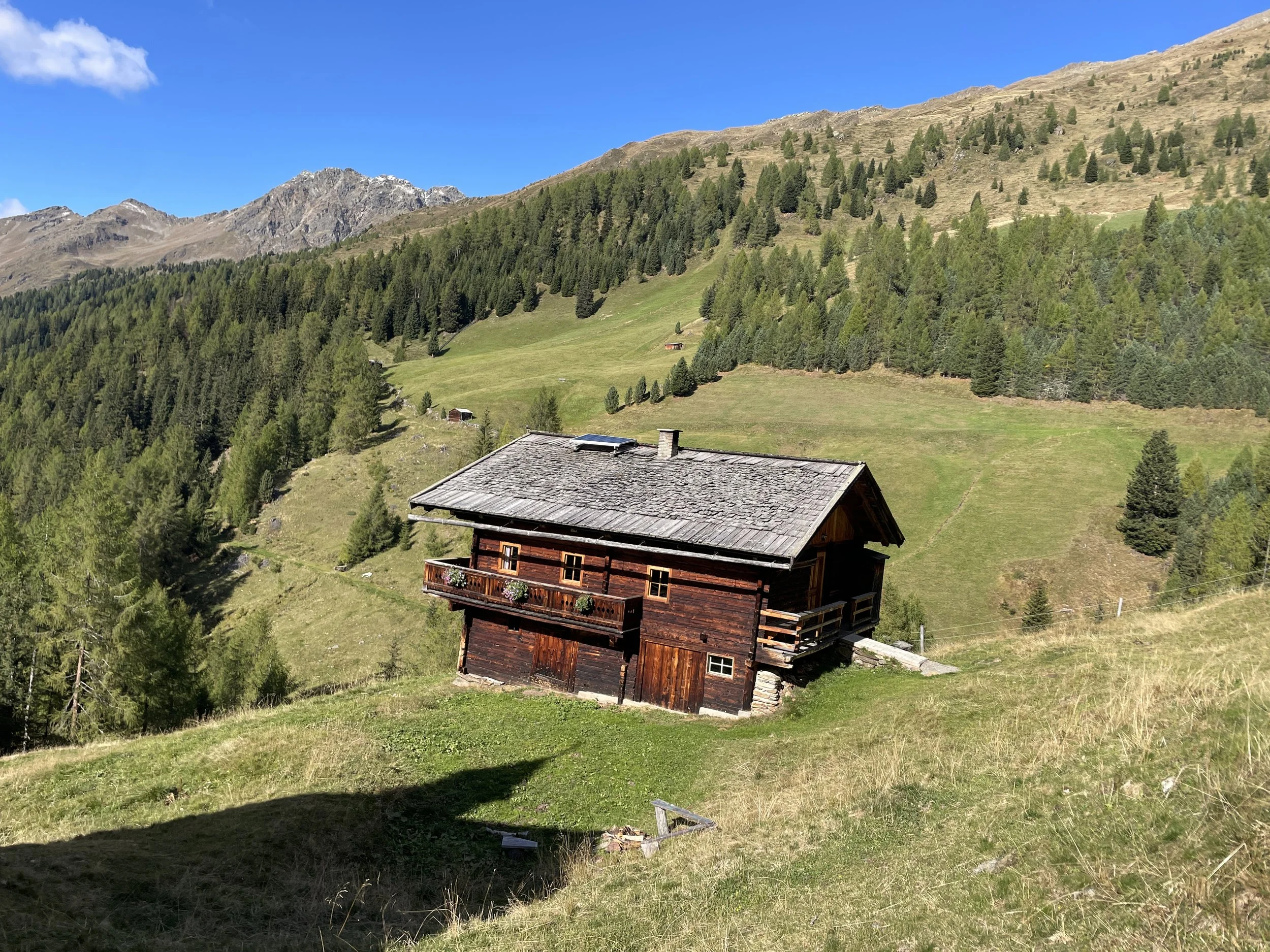 Allein auf einer Almhütte, Ruhe, Auszeit