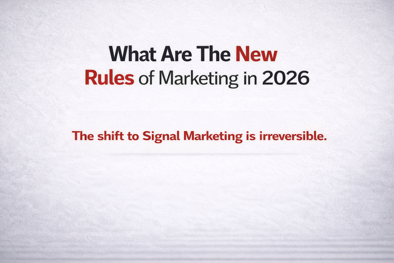 Signal Marketing | The New Rules of Visibility for Homebuilders