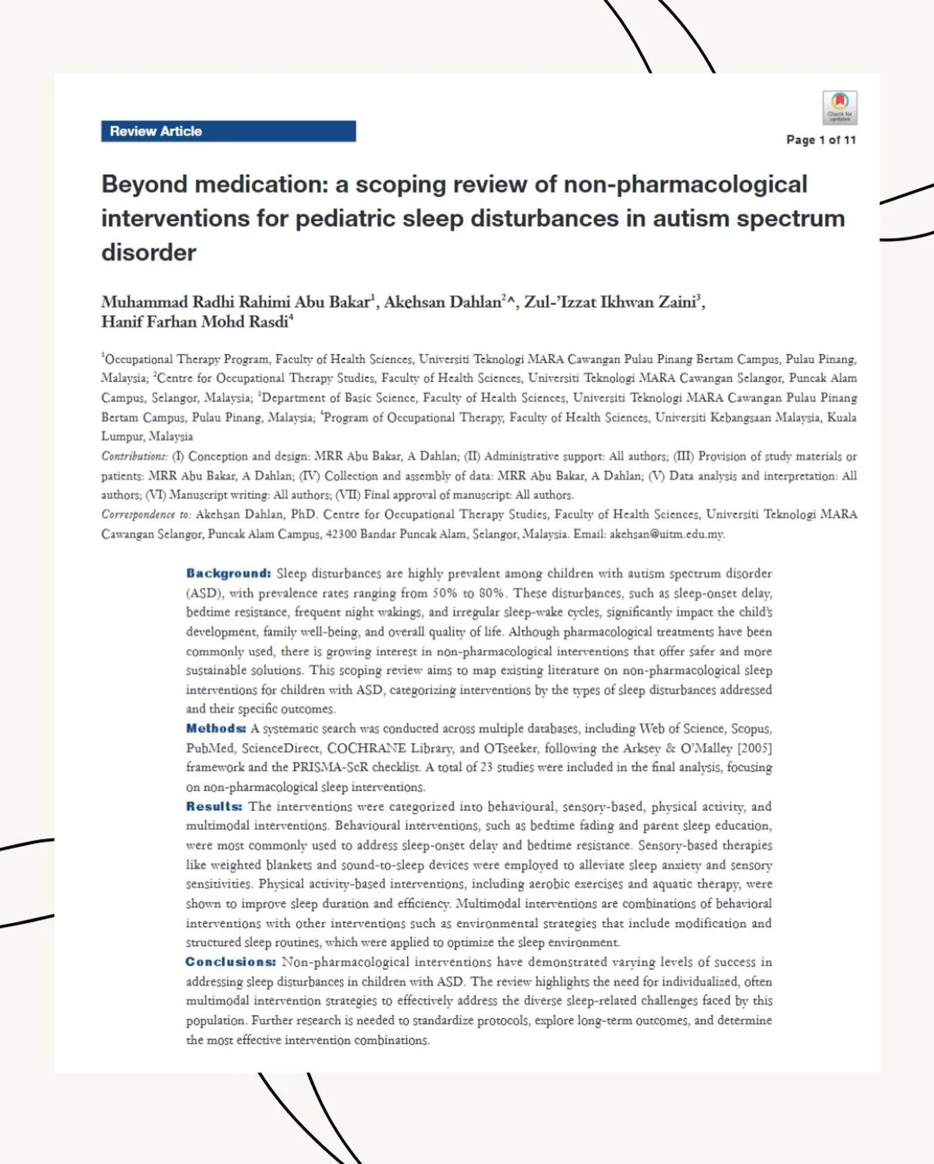 Supporting healthy sleep can make a real difference in the well-being of autistic children. New research reviewed a range of non-medication approaches, such as sleep routines, sensory support and wind-down activities, with promising results for famil