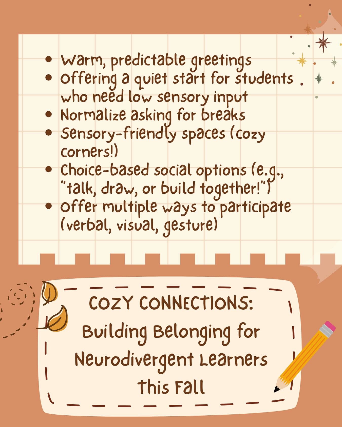 As routine settles and academic demands increase, fall can be a time when students begin to feel more overwhelmed or disconnected. For autistic and neurodivergent learners, this time of year can bring new sensory demands, social challenges, and class