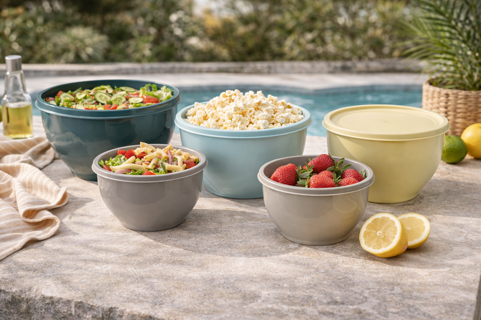 5 Tuppers tamaño variado