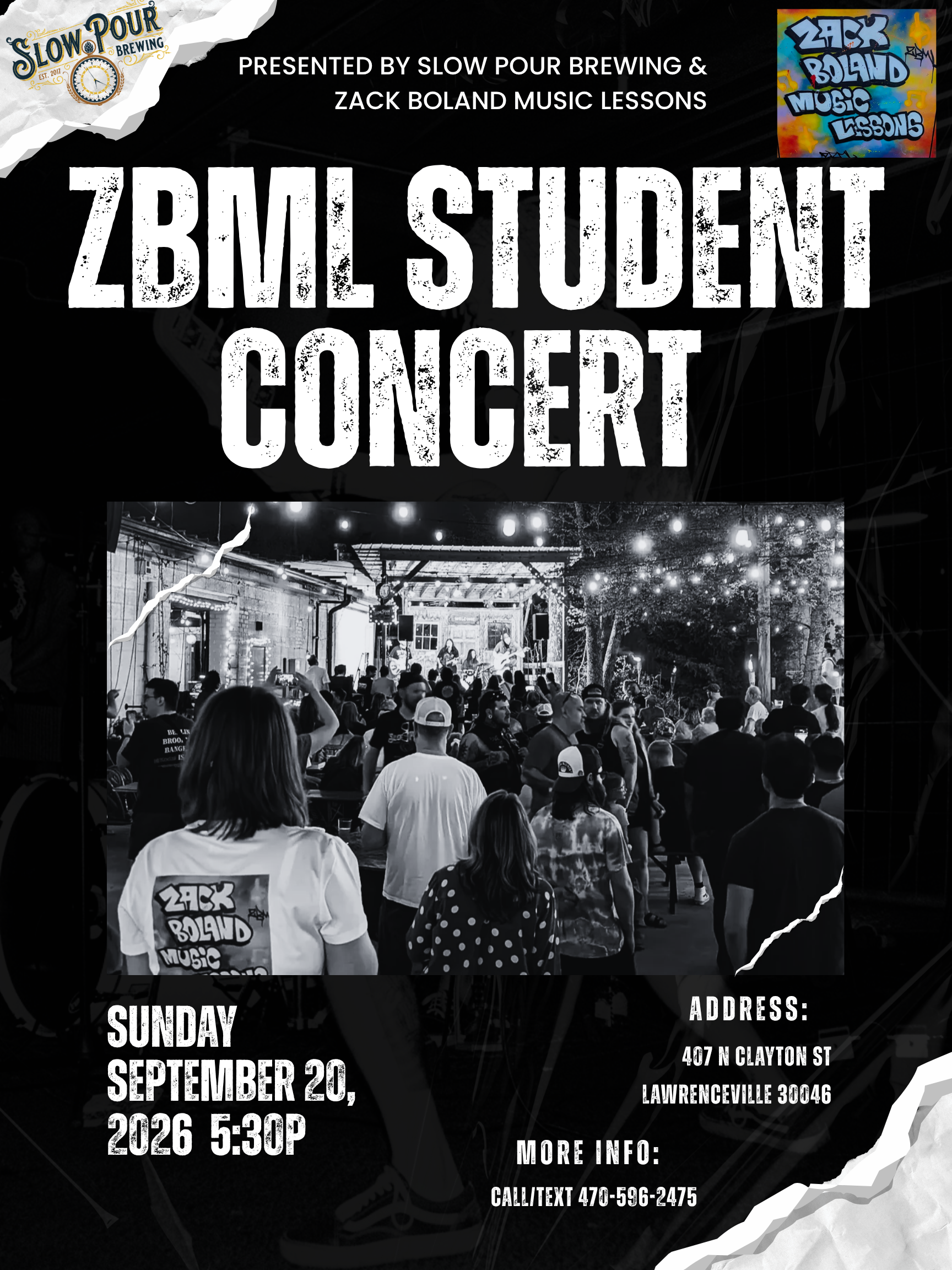 ZBML Student Concert @ Slow Pour Brewery. September ’26