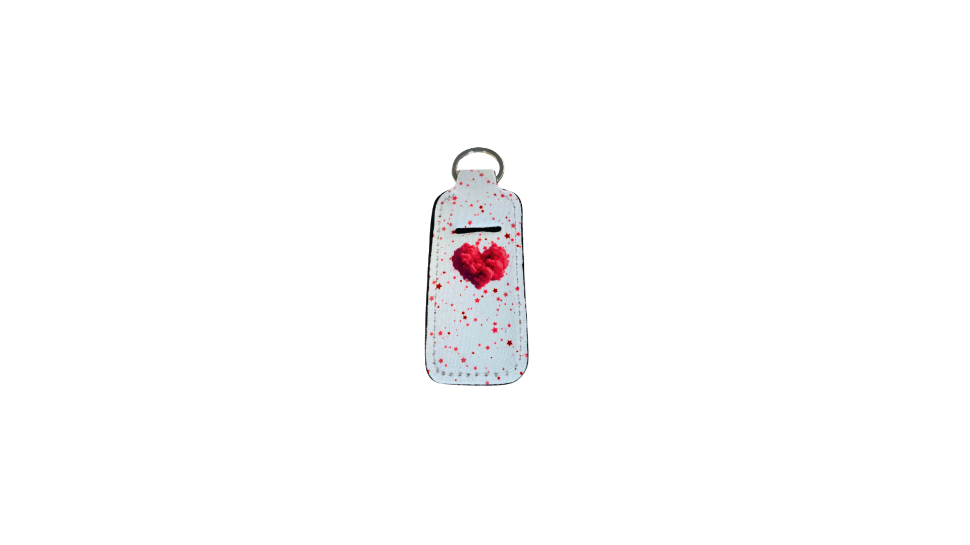 💗 Pink Hearted Lipstick Keychain Holder