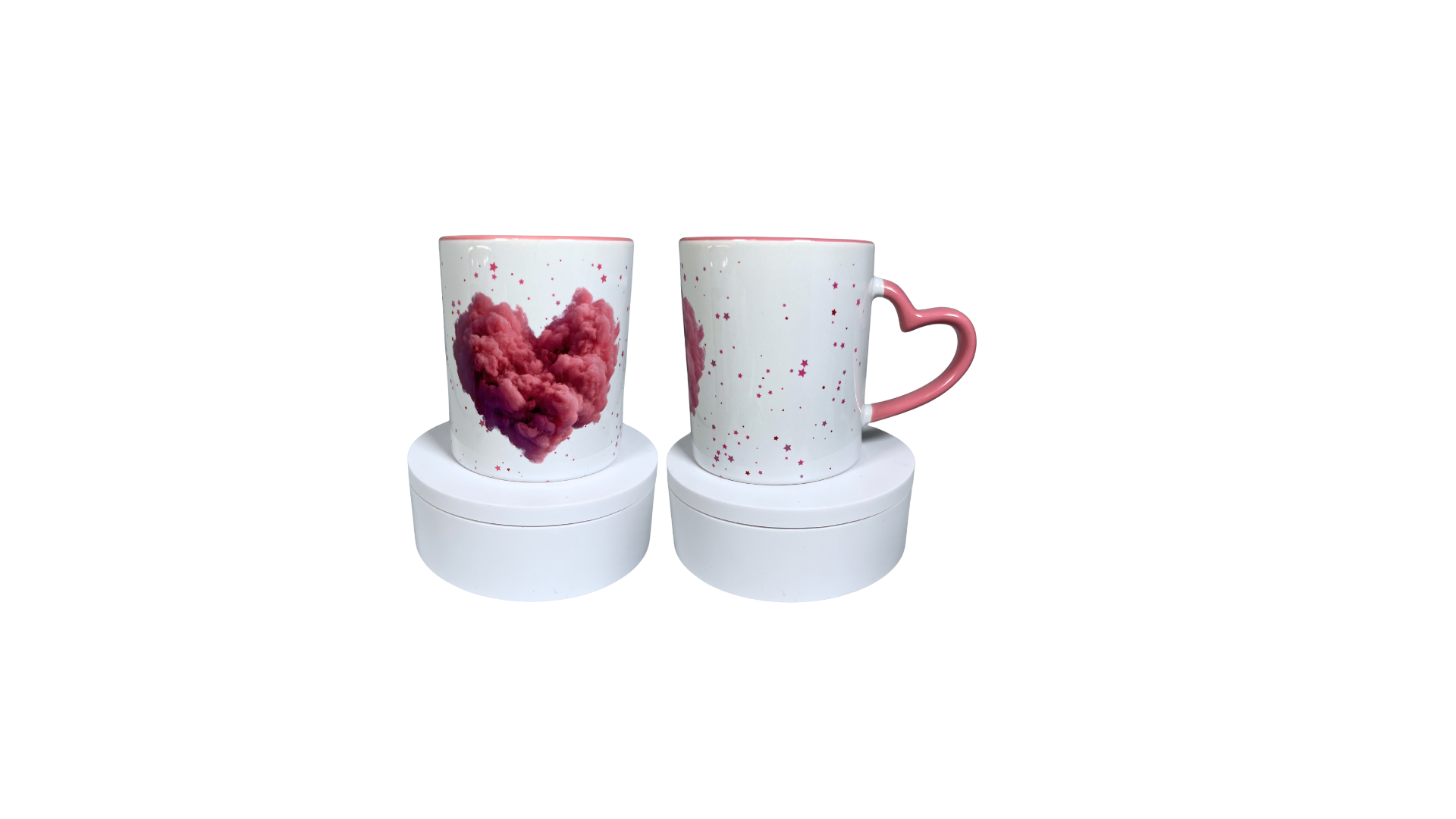11oz Pink💗Heart‑Handle Mug