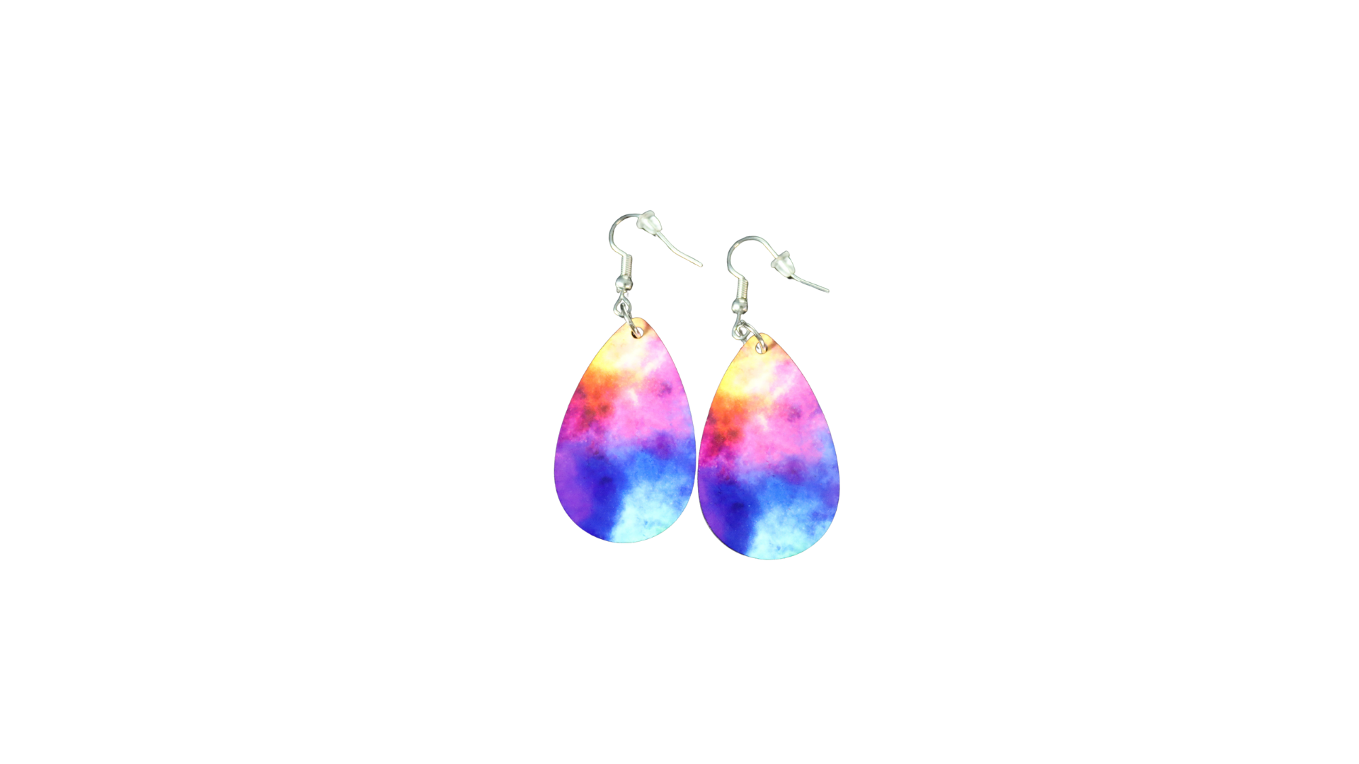 Teardrop Tie‑Dye Earrings