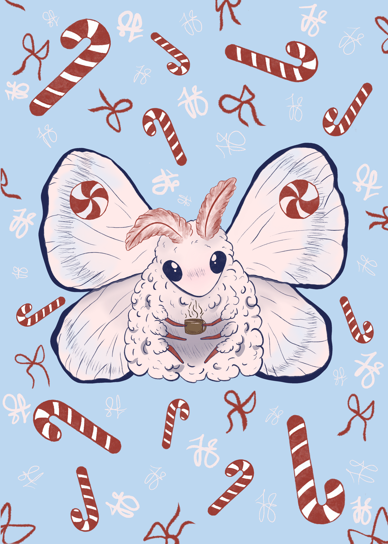 Minty Moth Print