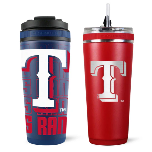 Texas Rangers 4D Shaker & Flex Bottle Bundle