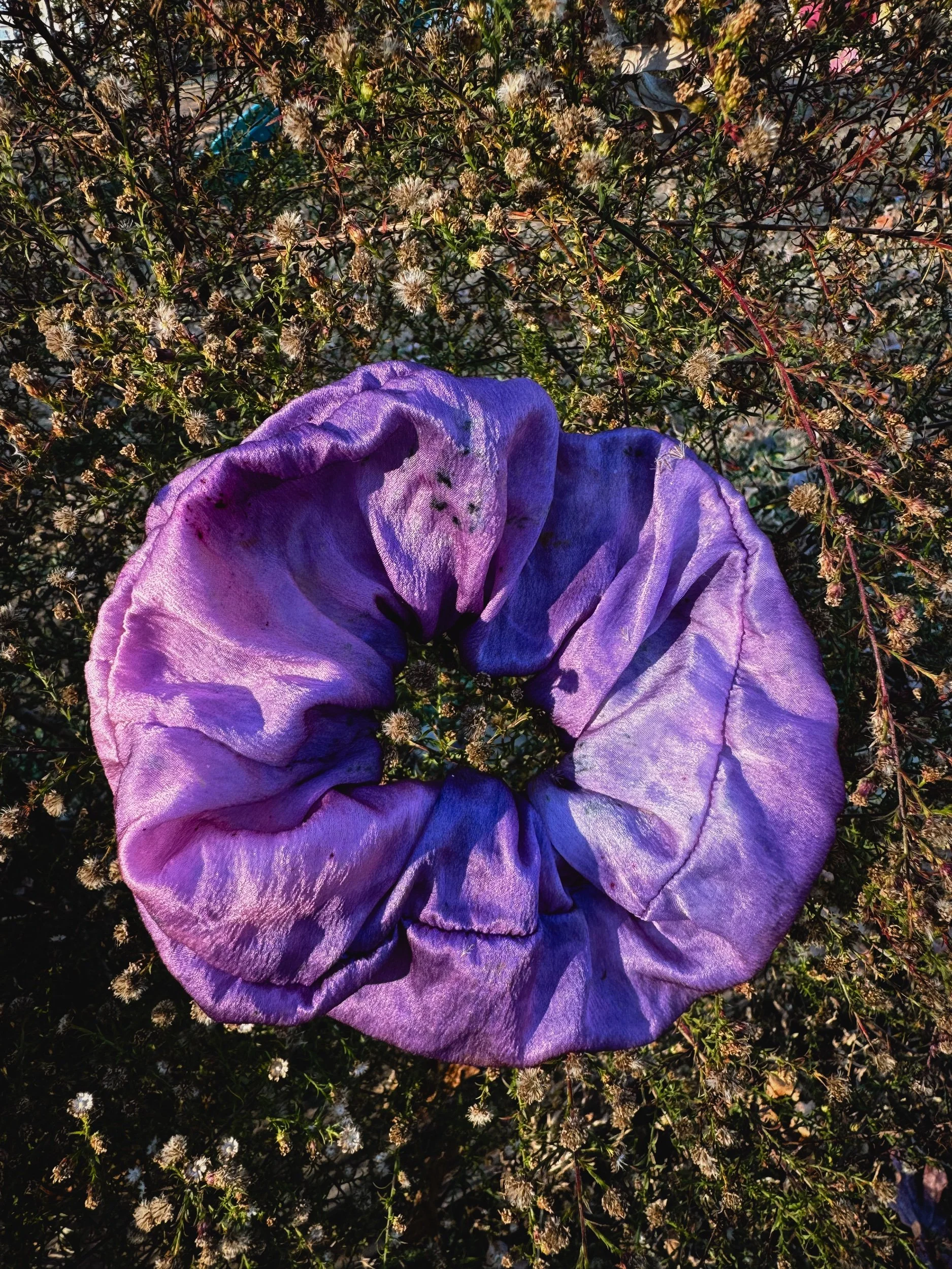 Naturally Dyed Silk Scrunchie