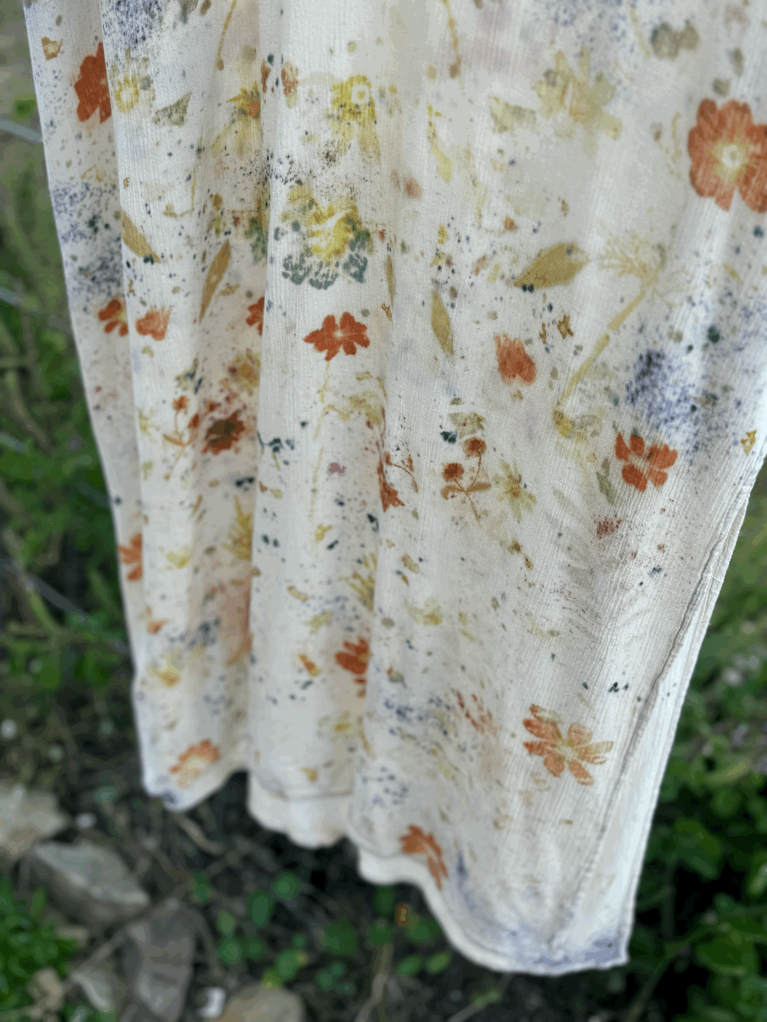 Upcycled Eco printed Dress