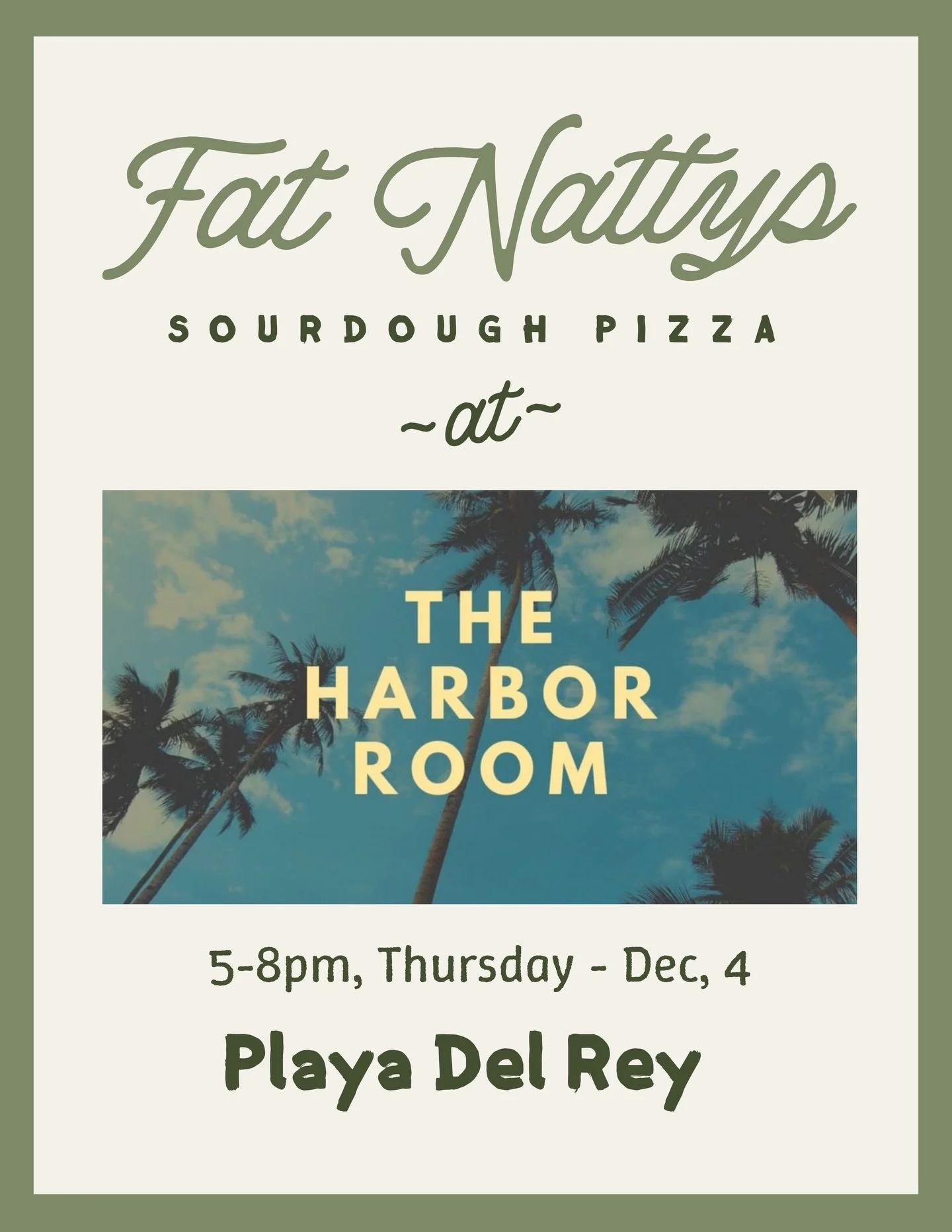 After a couple months of private events, we&rsquo;re stoked to finally have another pop up for y&rsquo;all! This is our first time at Playa Del Rey&rsquo;s very own @theharborroompdr so come eat, drink, and be merry!
