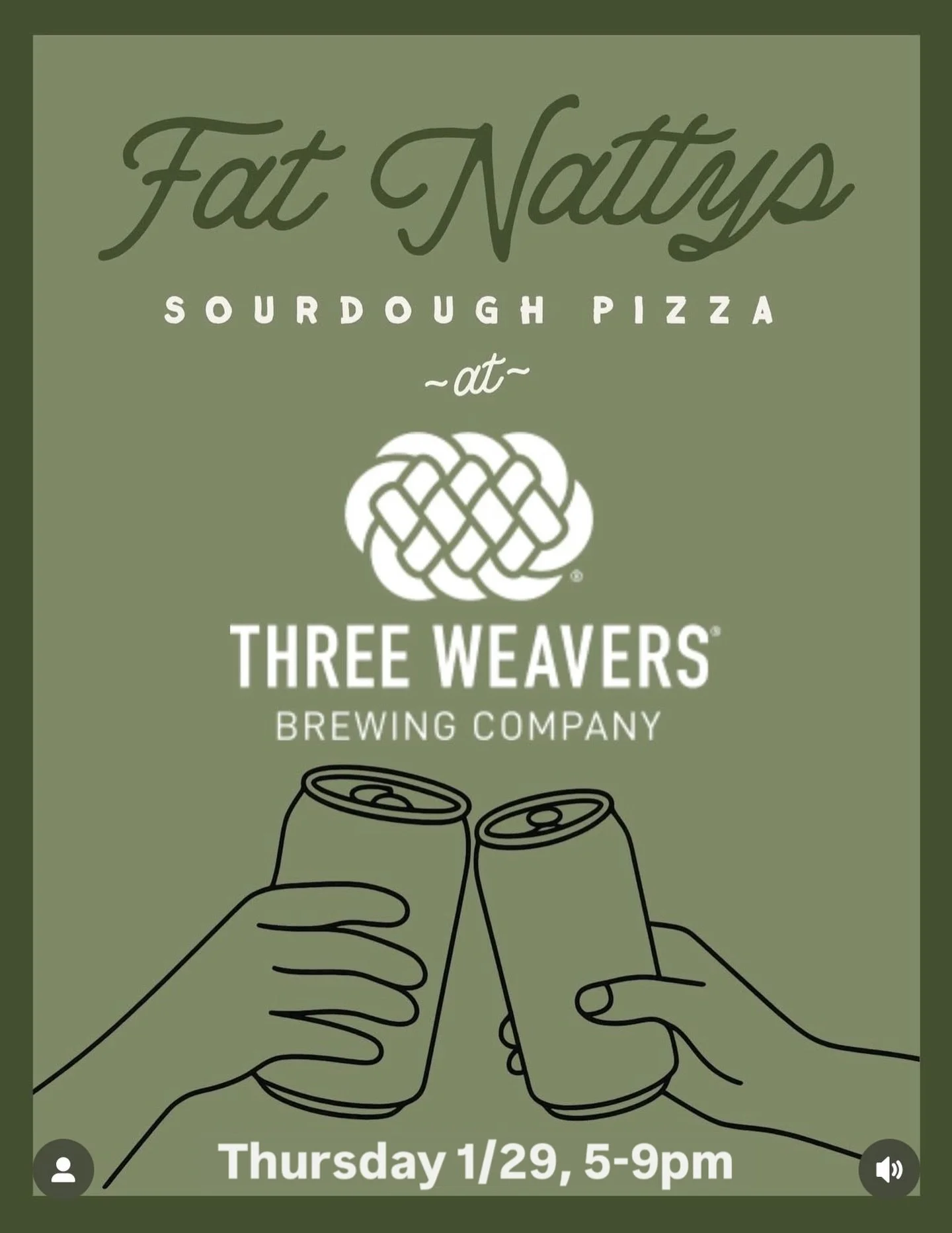 We&rsquo;re back at @threeweavers tonight because 
pizza + beer = happiness
Come say hi!