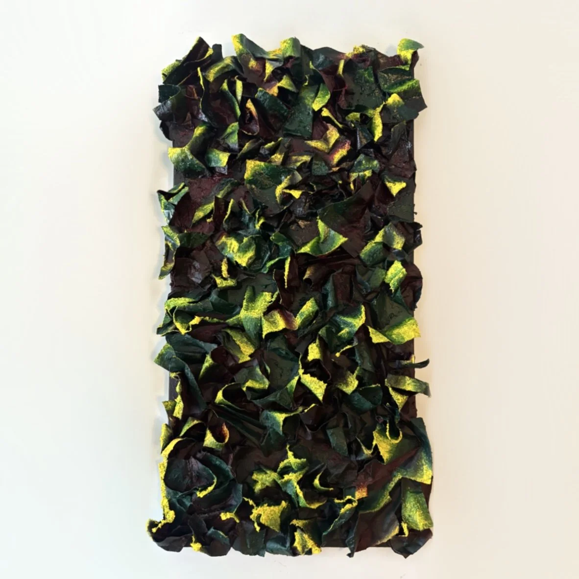 "traffic light," oil & paper on canvas 24"x48" 2025