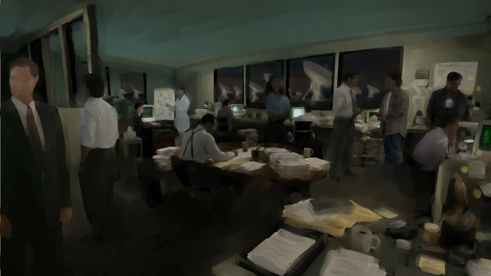 "Contact" (2026)
(Originally designed by Ed Verreaux for the 1997 film "Contact")

This project was part of a concept development project in my first year at AFI where we took an existing film and created our own original set desi