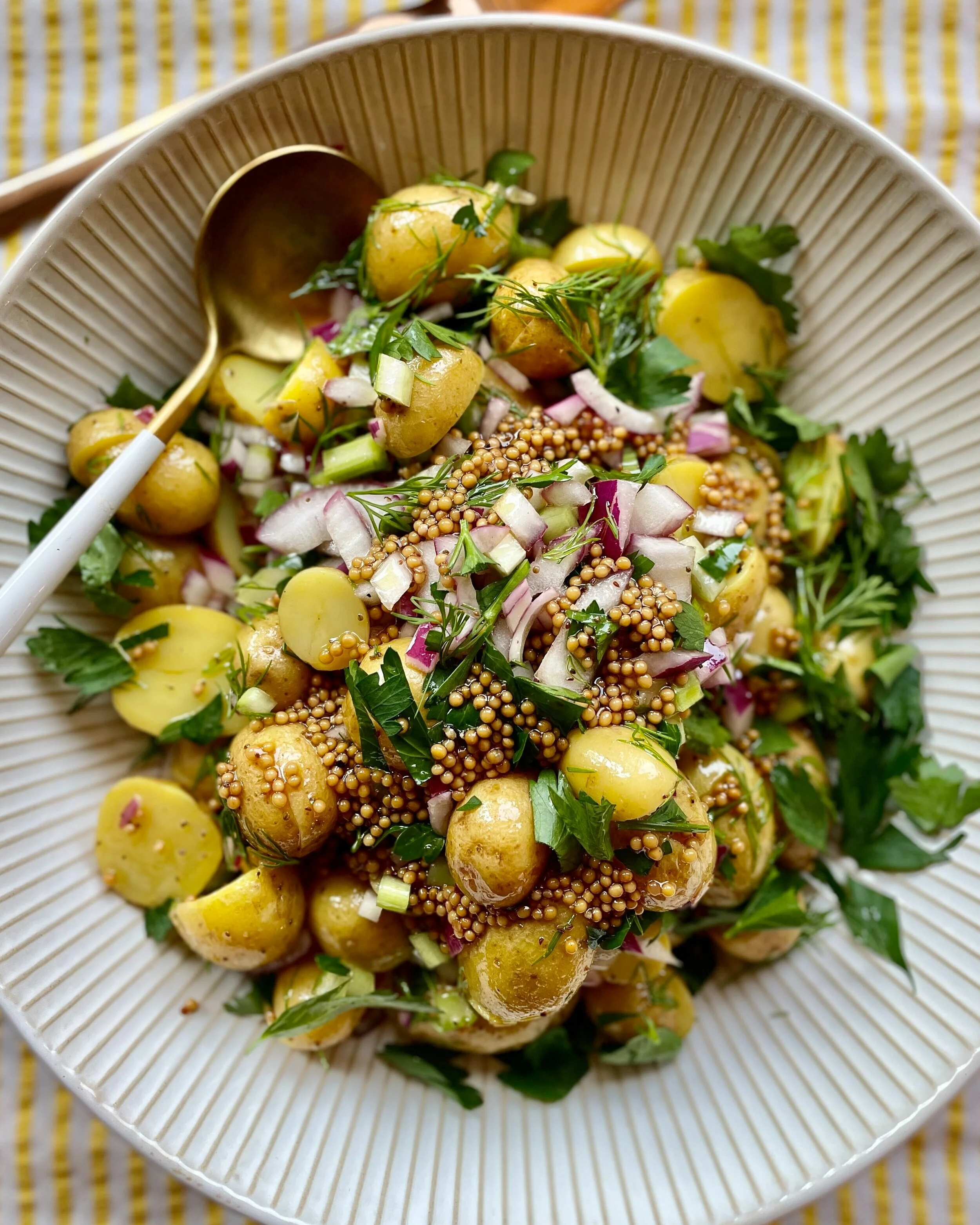 Herbed Potato Salad with Pickled Mustard Seed Vinaigrette