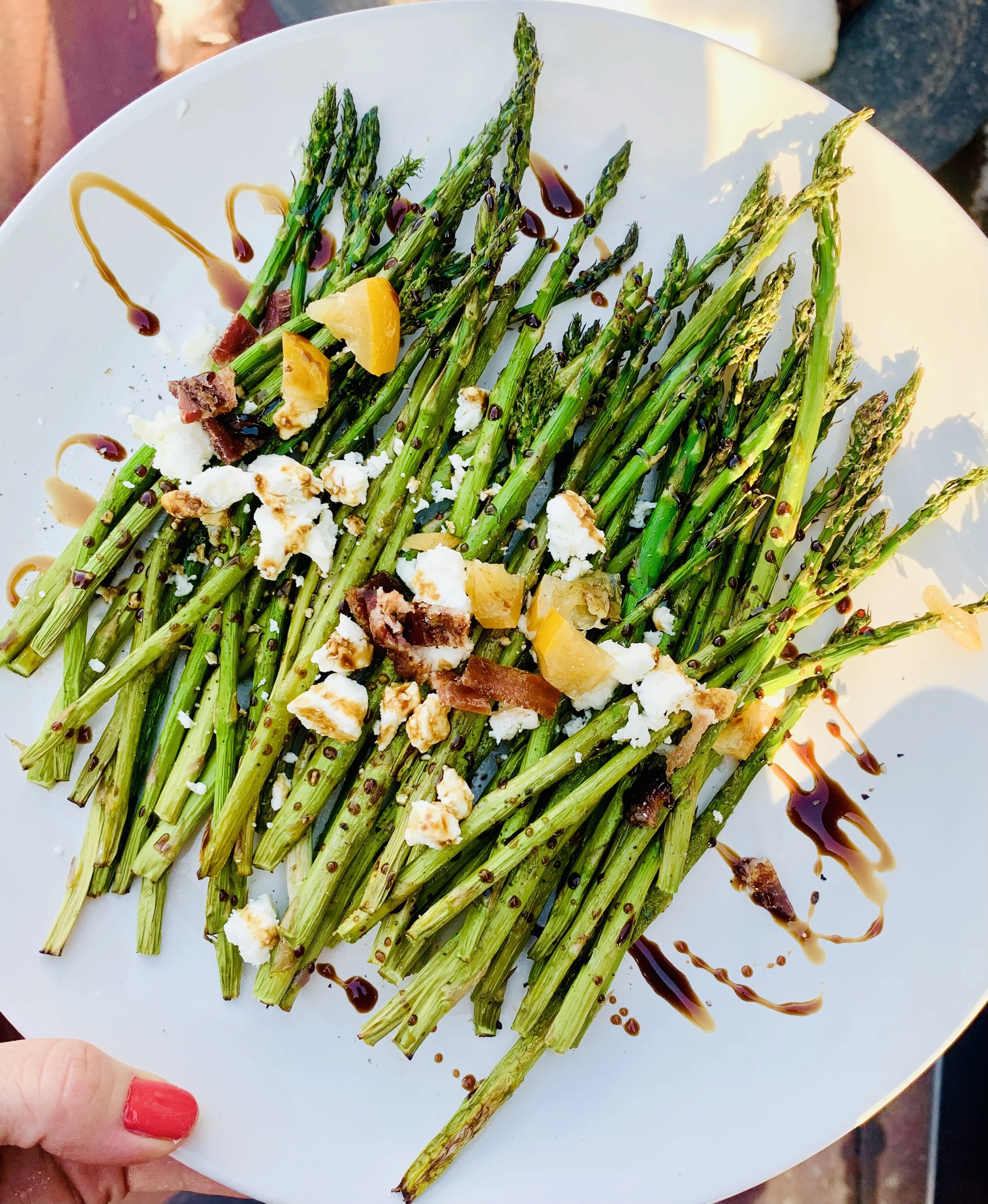Roast Asparagus with Feta and Preserved Lemon