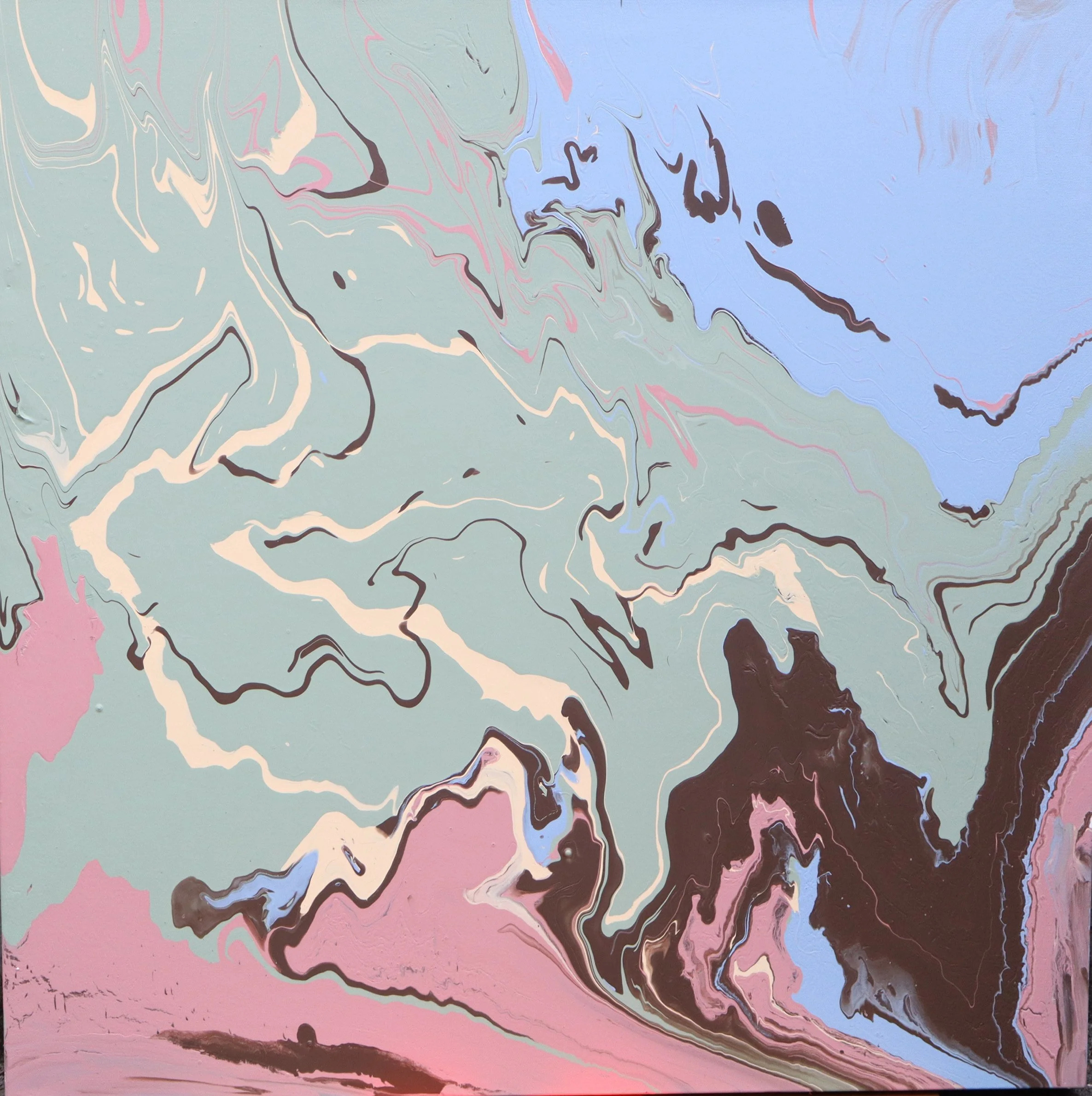 Echoes of Yin and Yang ll/ll/ 36x36x4inc, mix media.
The two paintings, like yin and yang, mirror and complete each other. Together they tell the story of how chaos can be shaped into order how a fragment of the wild finds harmony within the classic.