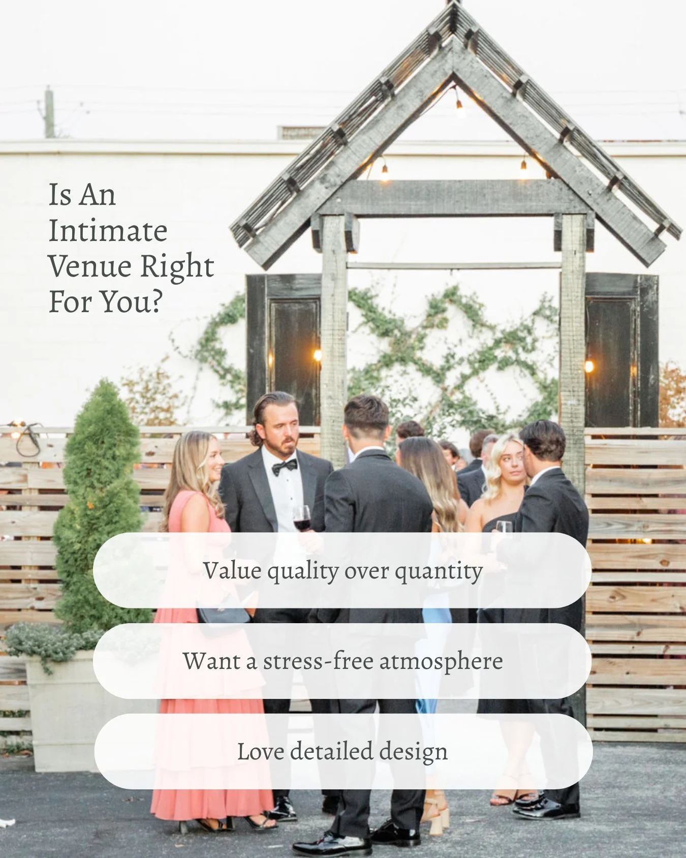 Is an intimate venue right for you? 💍✨ Christopher Glenn is perfect for couples who care more about quality than quantity, want a relaxed and stress-free celebration, and dream of a wedding filled with thoughtful details. 

Ready to start planning y