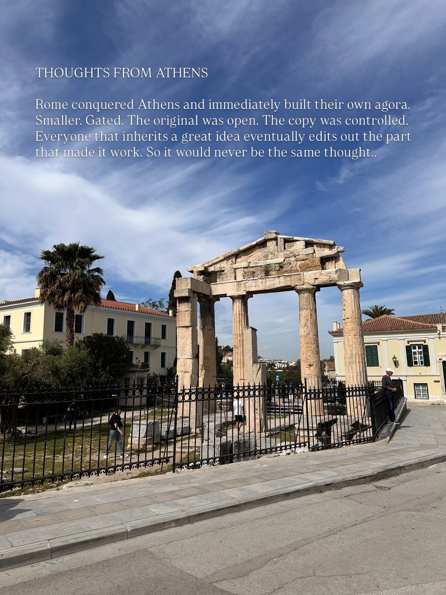 Thoughts from Athens. Roman Agora.
#autodidact #mindset #athensgreece #philosophy #multipotentialite