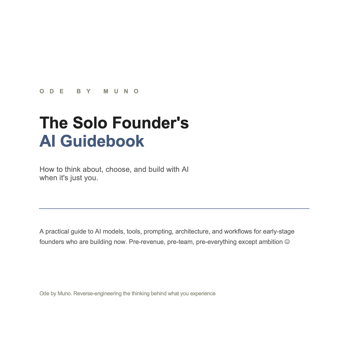The Solo Founder’s AI Guidebook