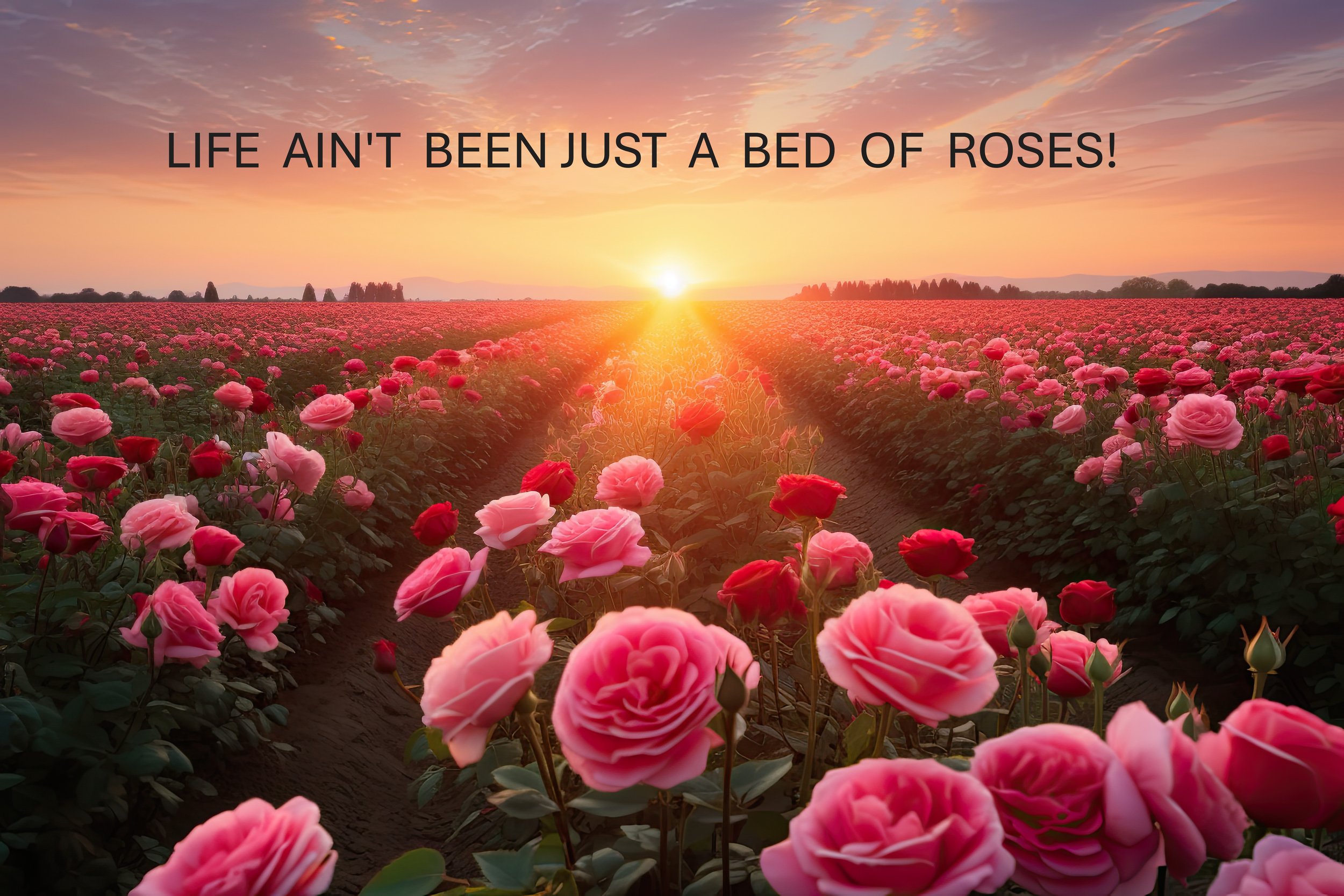 LIFE AIN’T BEEN                                                         JUST A BED OF ROSES!