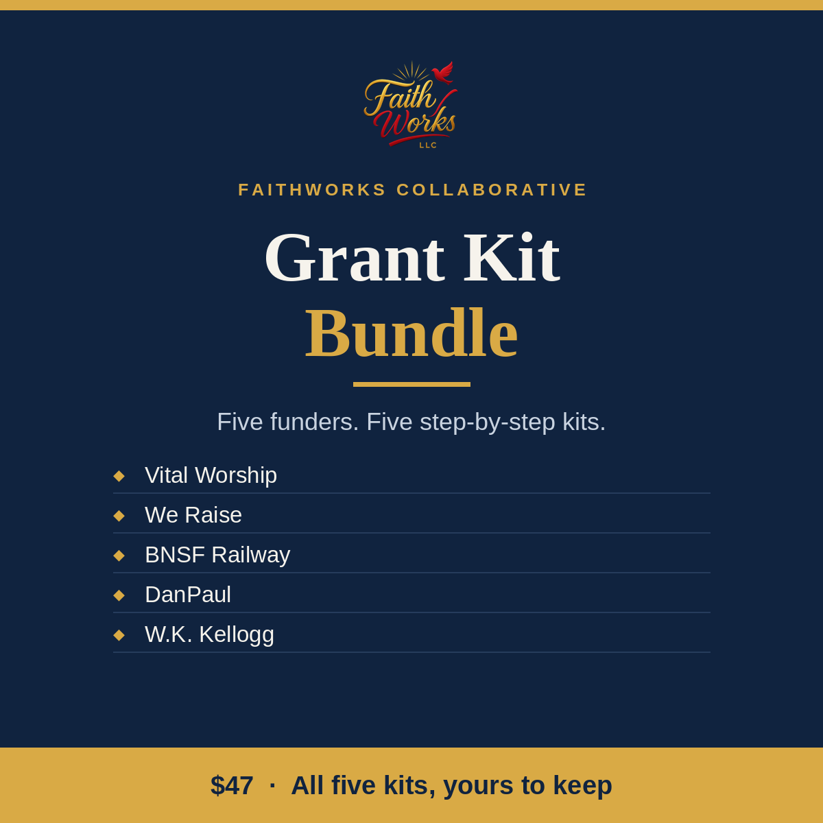 Grant Kit Bundle - Vital Worship, We Raise, BNSF, DanPaul, and W.K. Kellogg