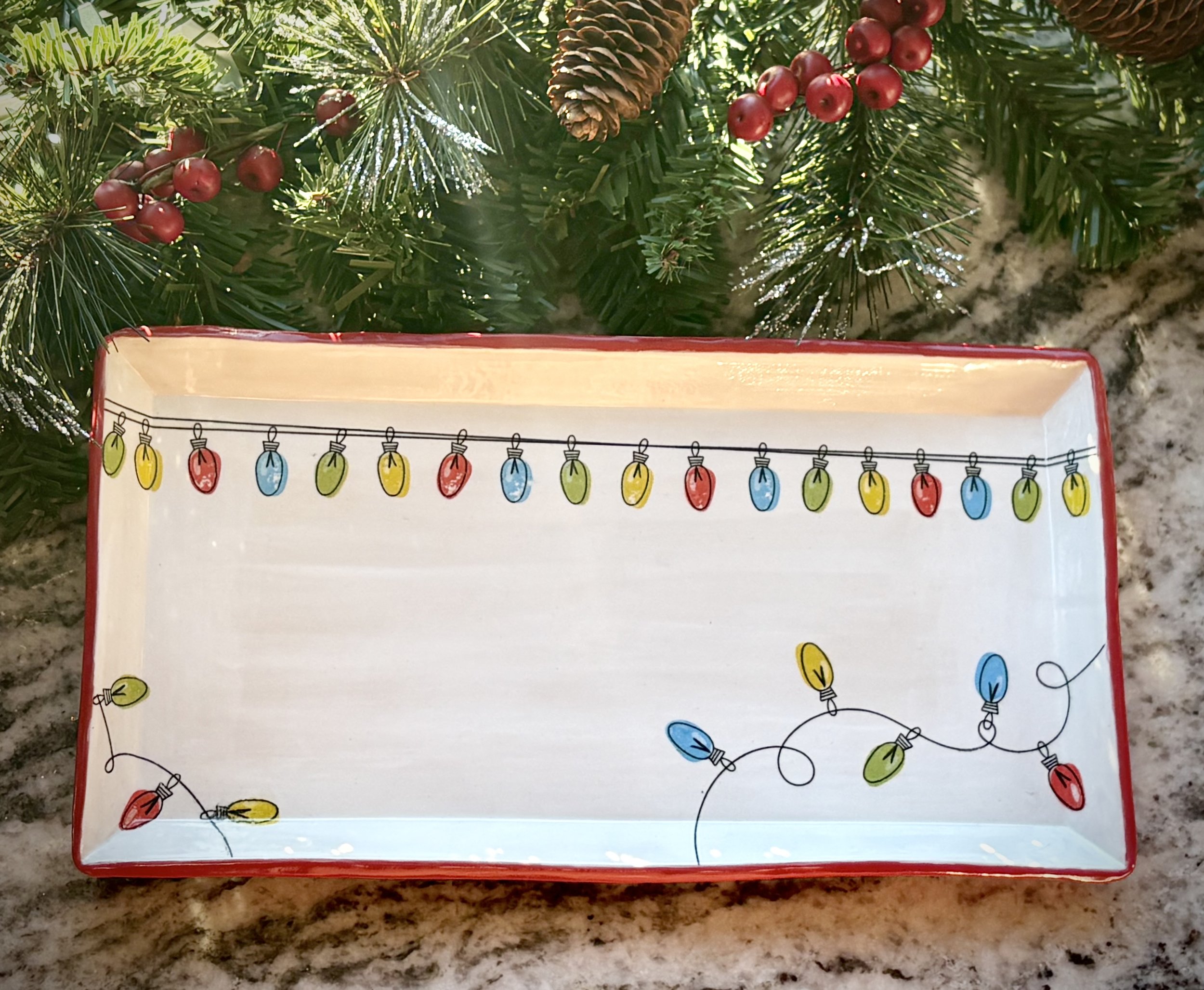 Christmas Lights Platter