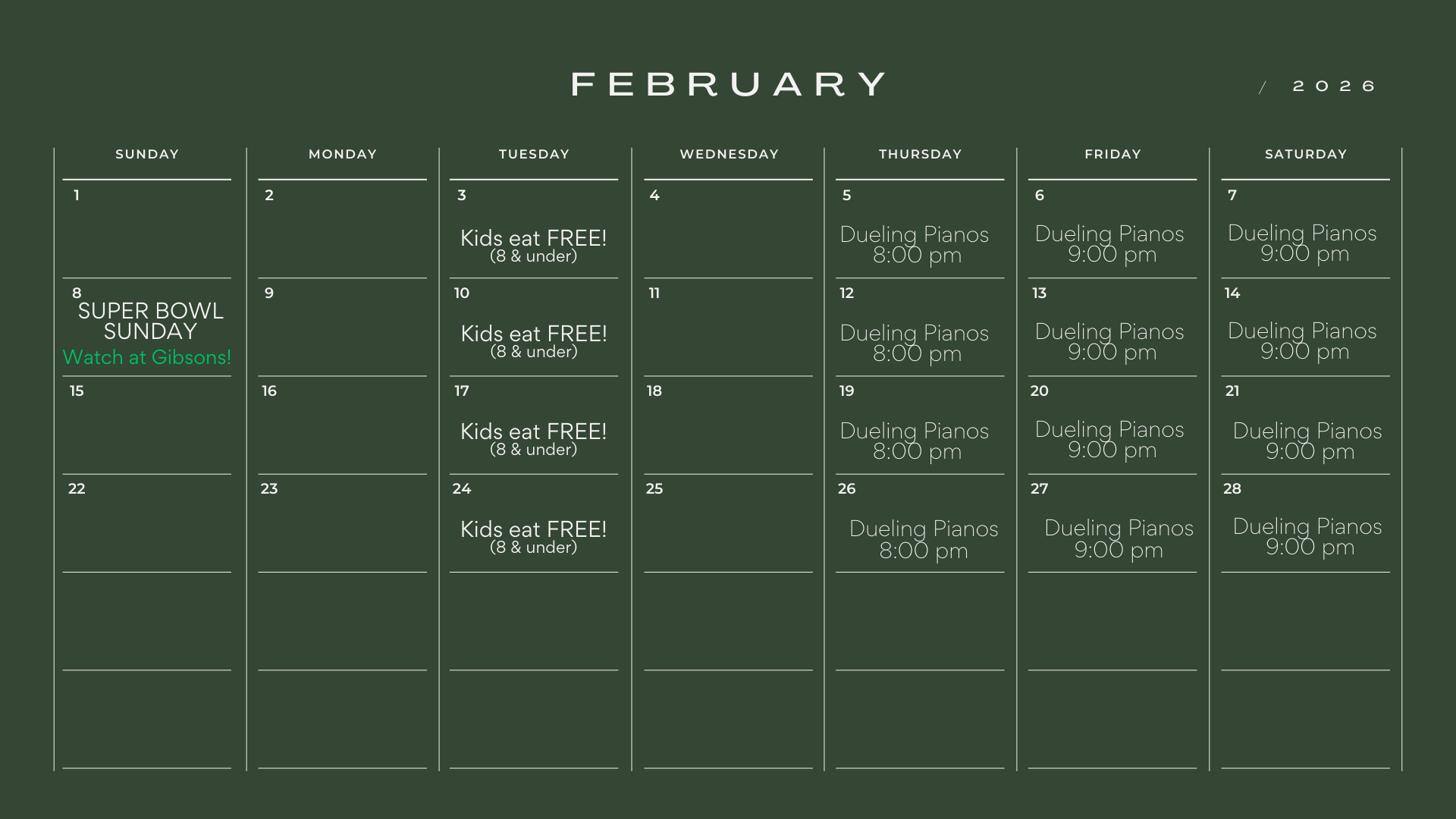 February Calendar