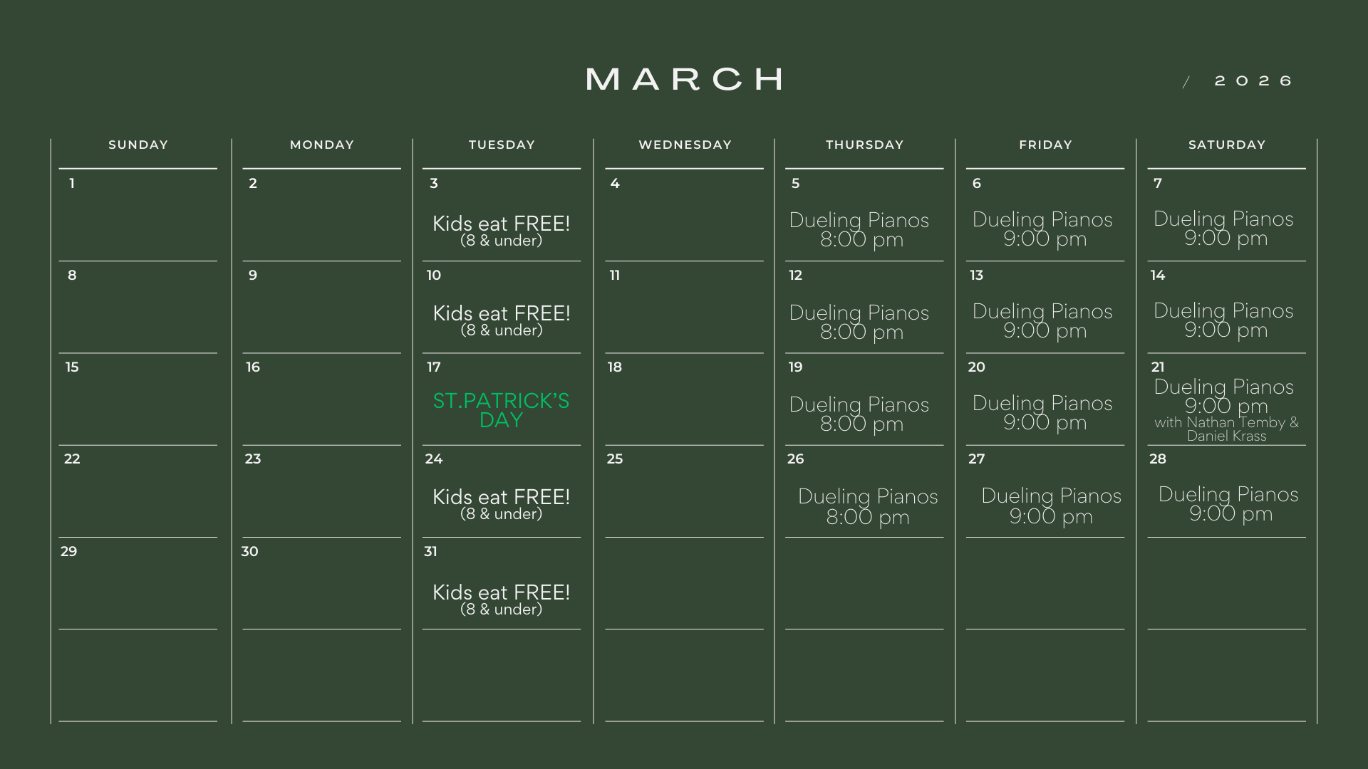 march calendar