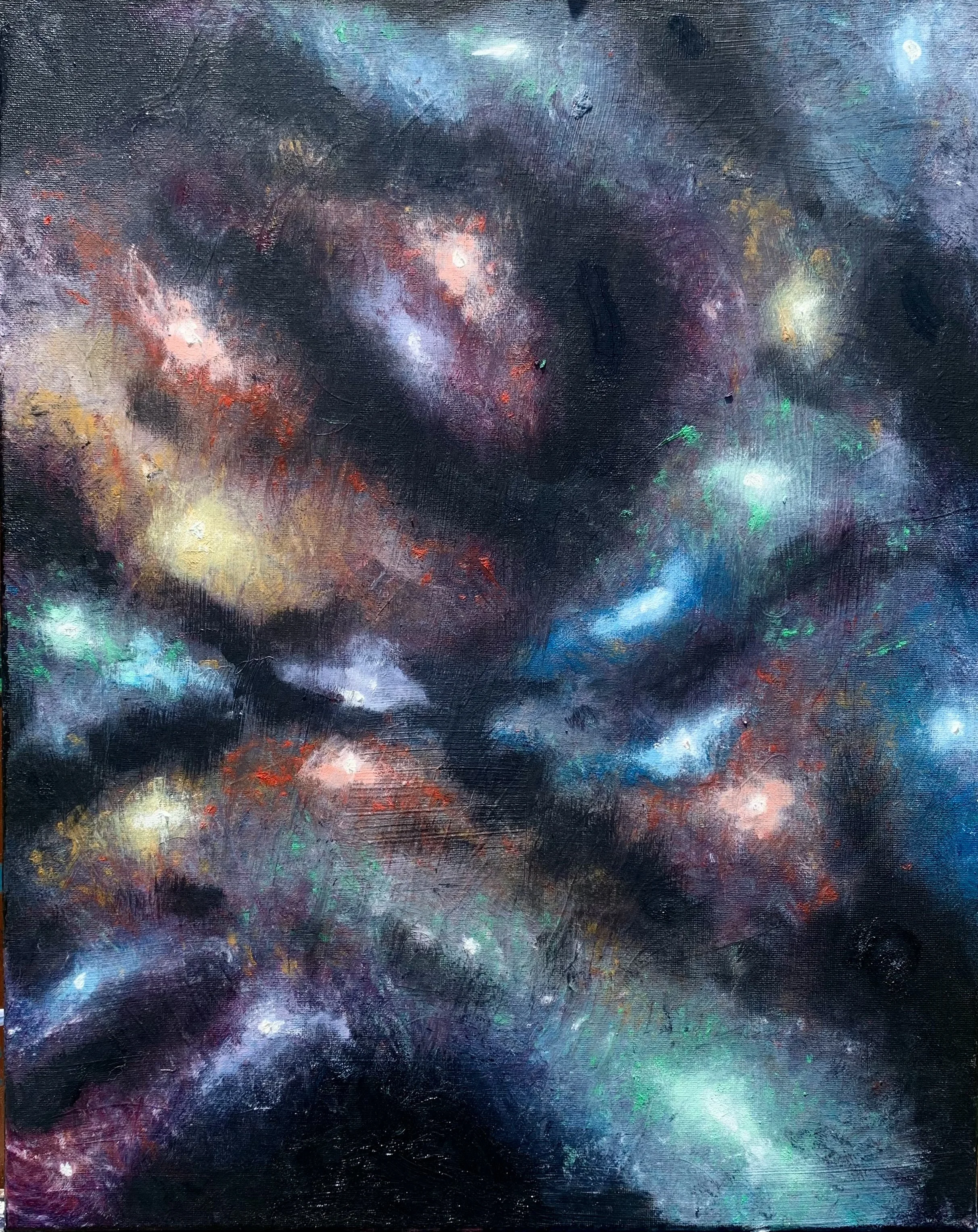 "Black Cosmic Abstraction" Fine Art Print