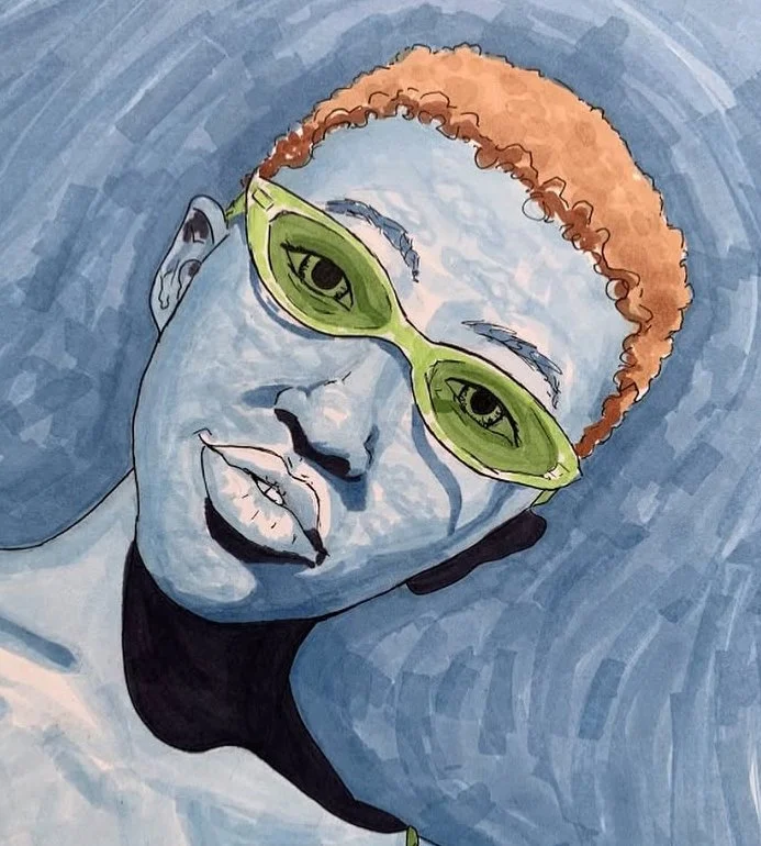 "Sky" Markers and Ink 