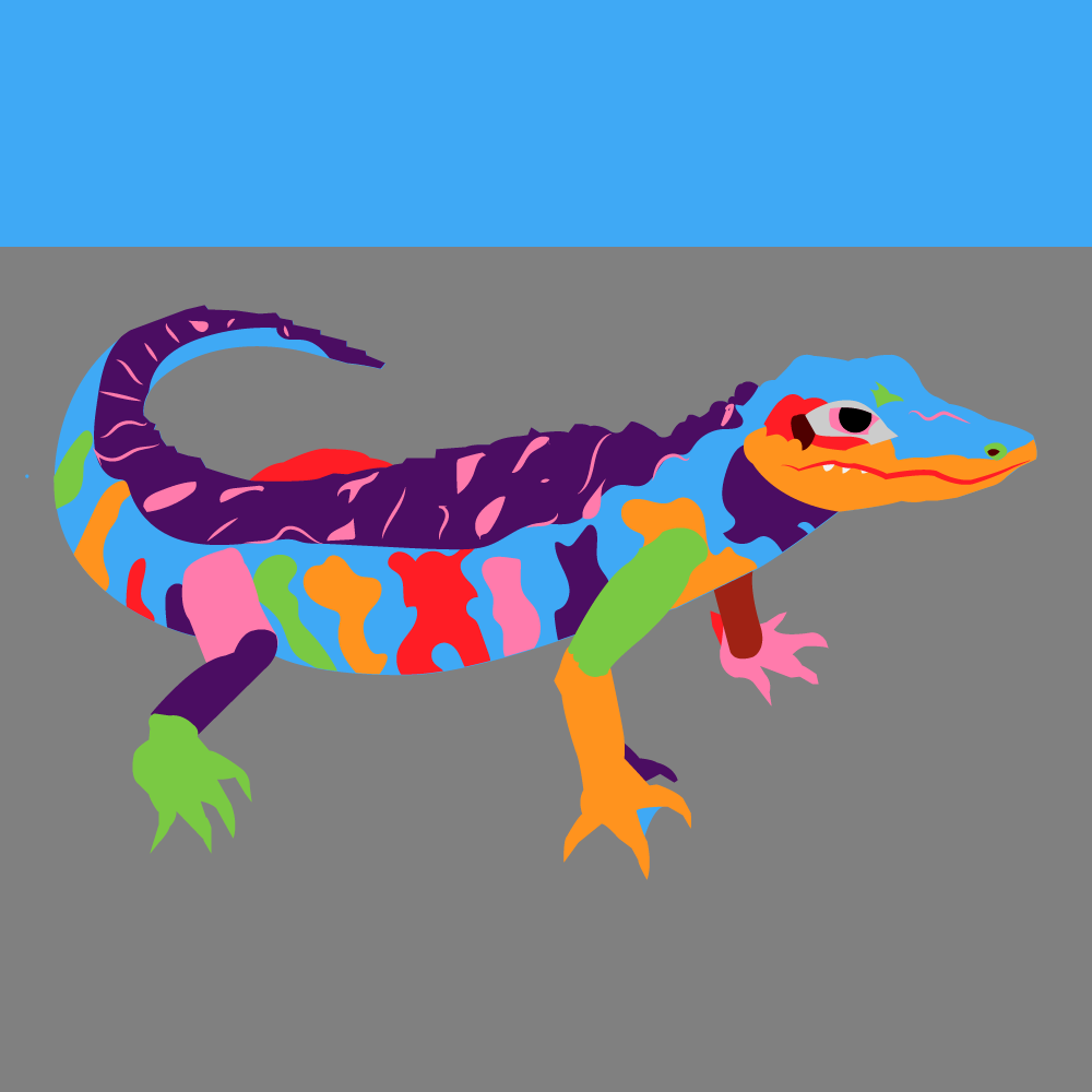"Rainbow Gator" Fine Art Print