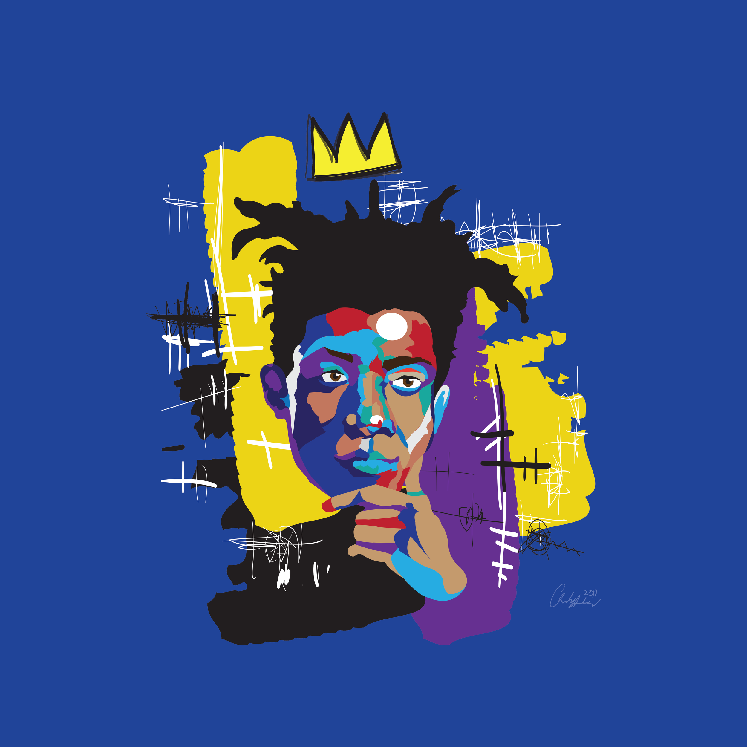 Jean Michel Basquiat Digital Portrait