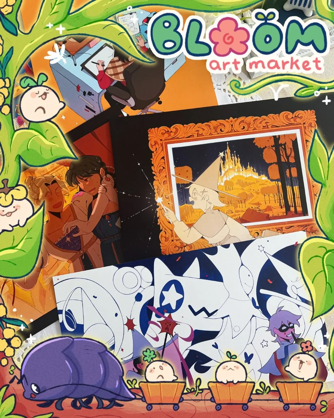 Introducing&hellip; @irnle 🌱

&ldquo;Hello! My name is Irene, a Melbourne-based artist who loves to draw whimsical, vibrant works! These come in the form of original prints, zines and fanworks. I look forward to participating in the event and meetin